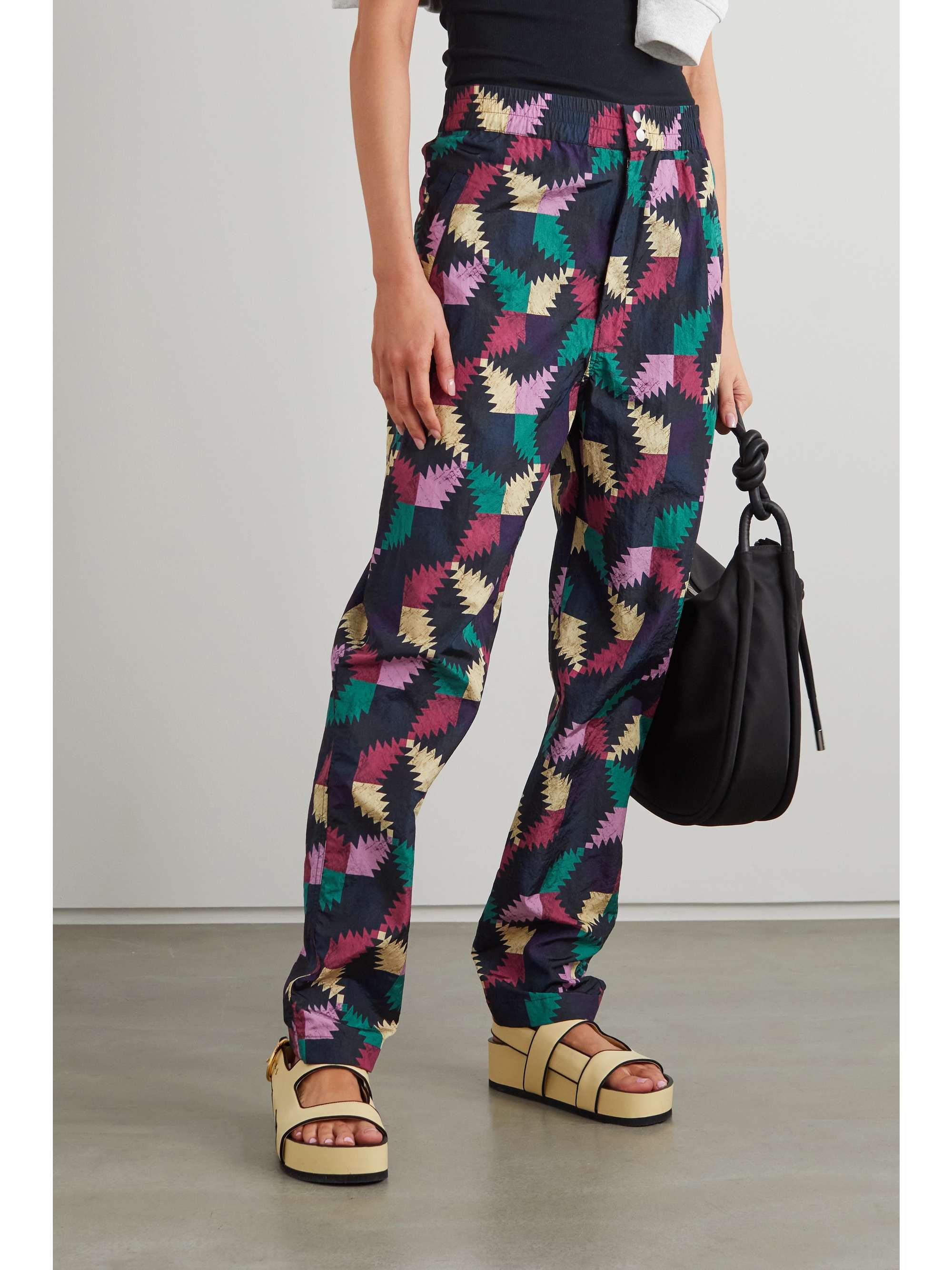 MARANT ÉTOILE Midaloni printed shell straight-leg pants