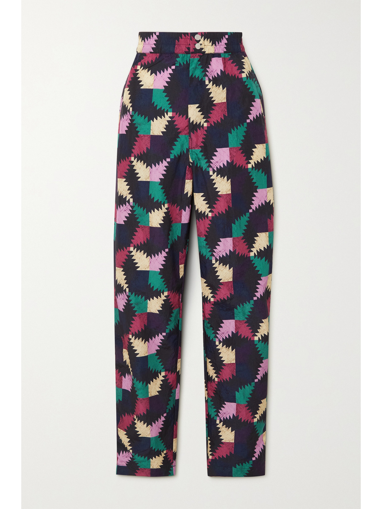 Isabel Marant Étoile Midaloni Printed Shell Straight-leg Pants In Blue