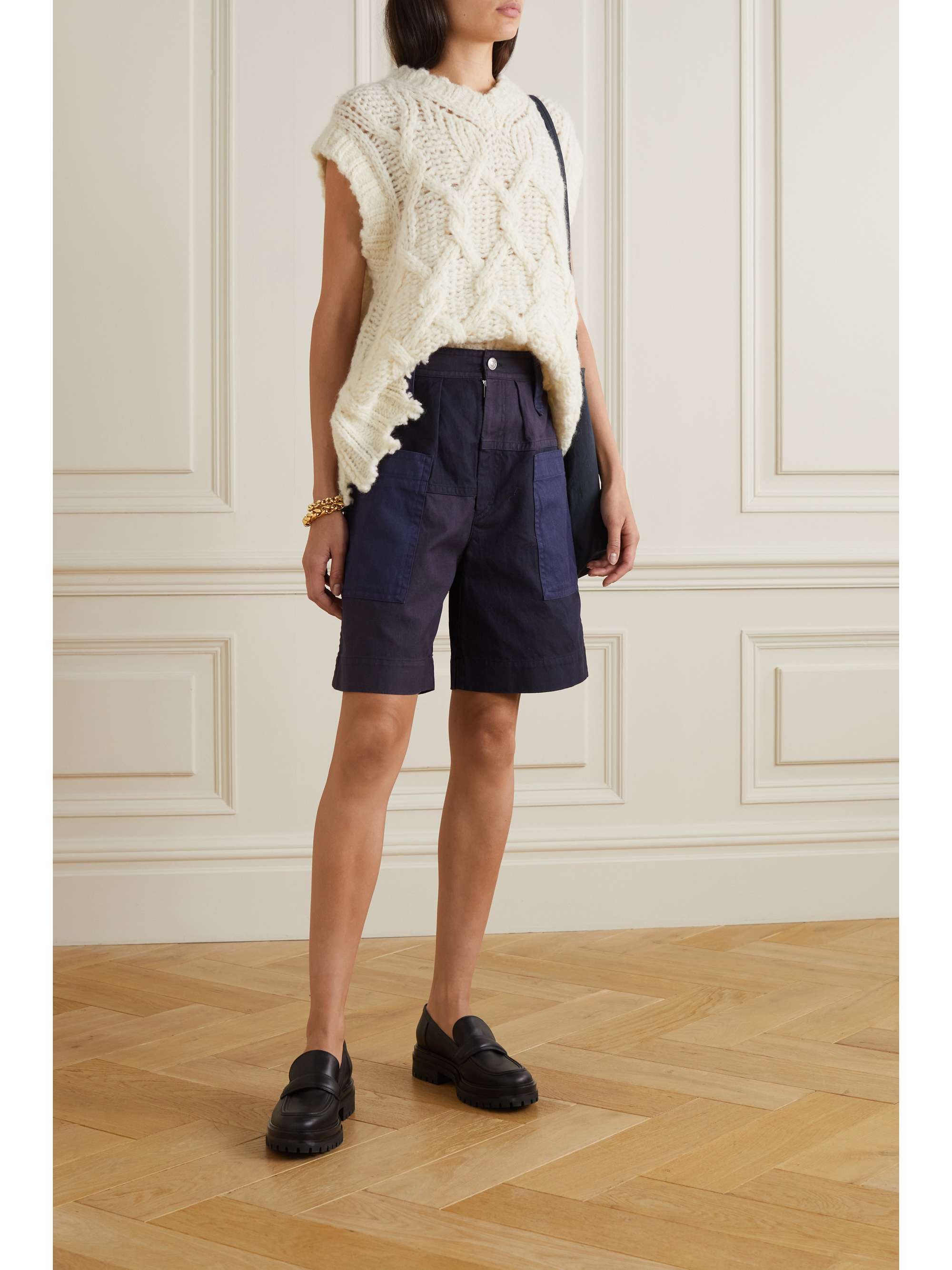 Navy Kalerna patchwork organic cotton 