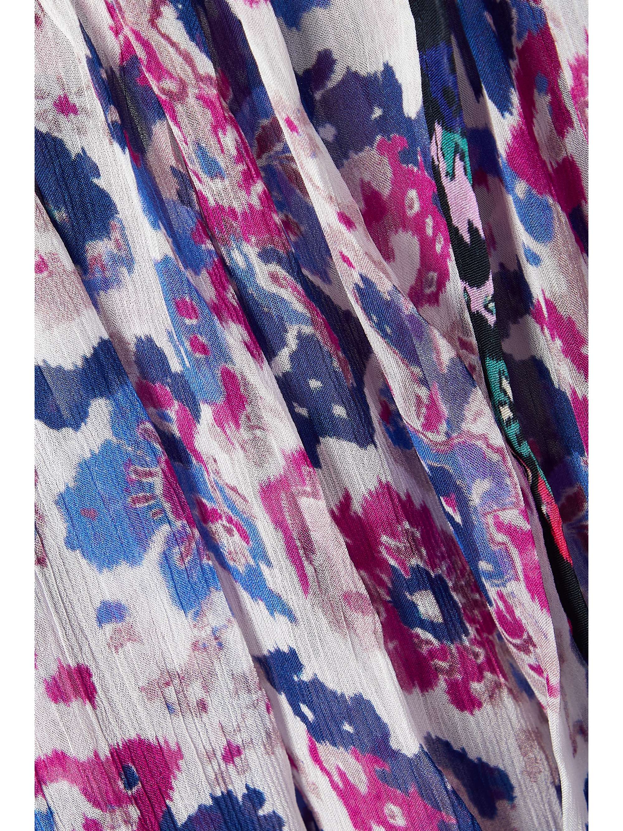 MARANT ÉTOILE Roxini ruffled floral-print crepe de chine blouse