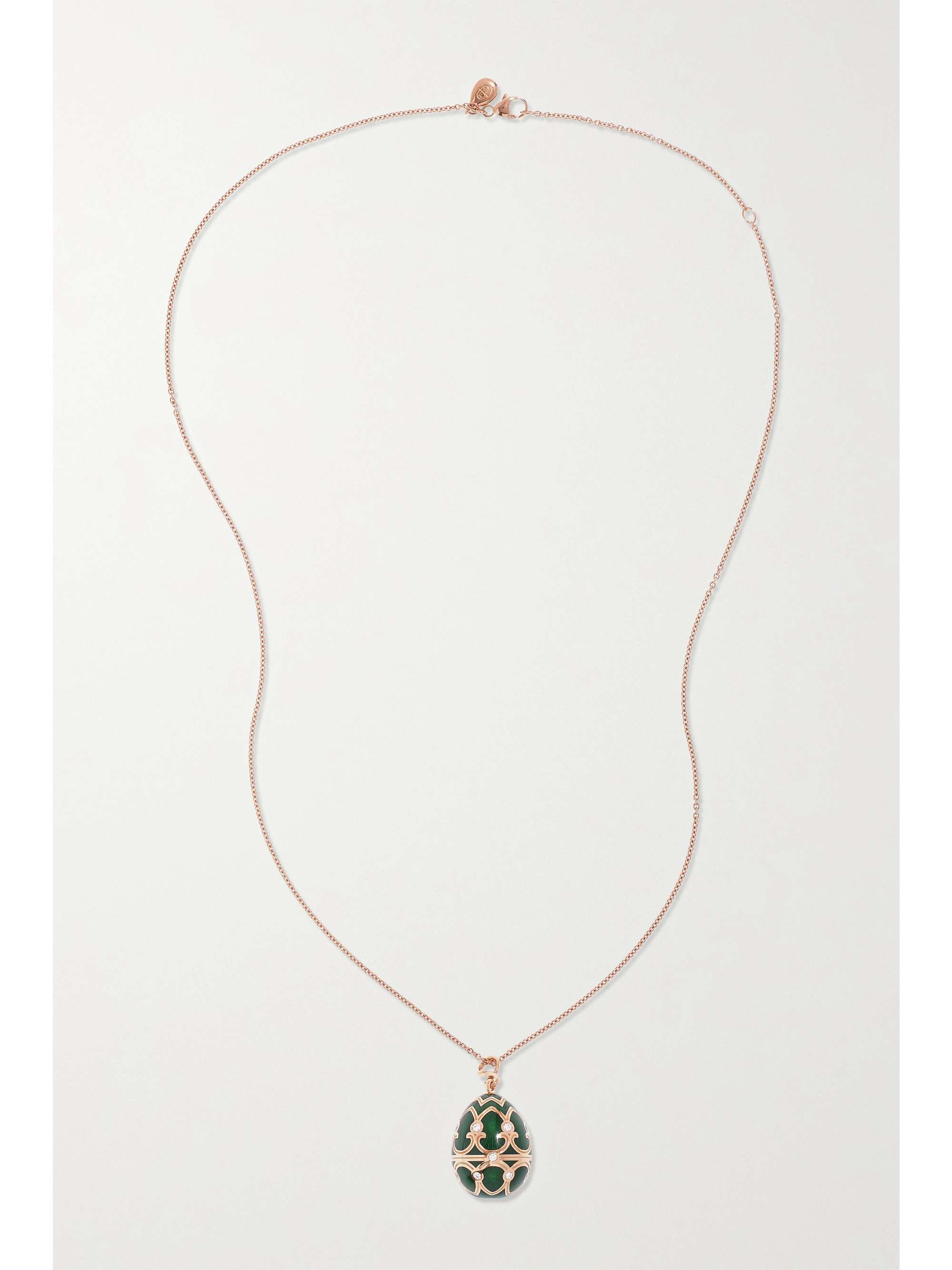 FABERGÉ Heritage 18-karat gold, enamel and diamond necklace