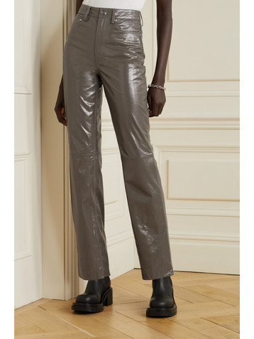 REMAIN BIRGER CHRISTENSEN Lynn leather straight-leg pants