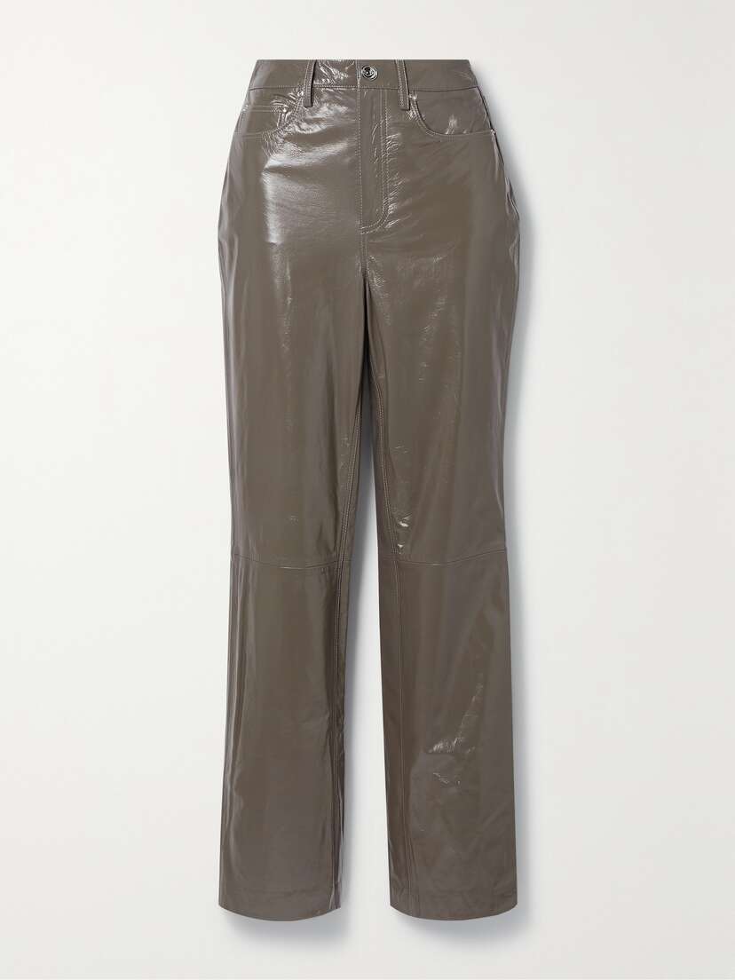 REMAIN Birger Christensen Lynn Leather Straight-leg Pants