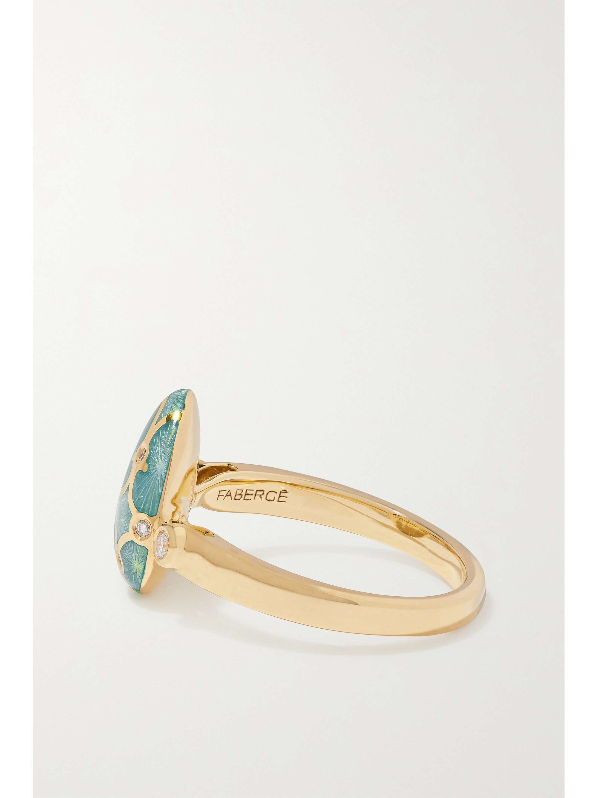 FABERGÉ Heritage Ring aus 18 Karat Roségold mit Emaille und Diamanten