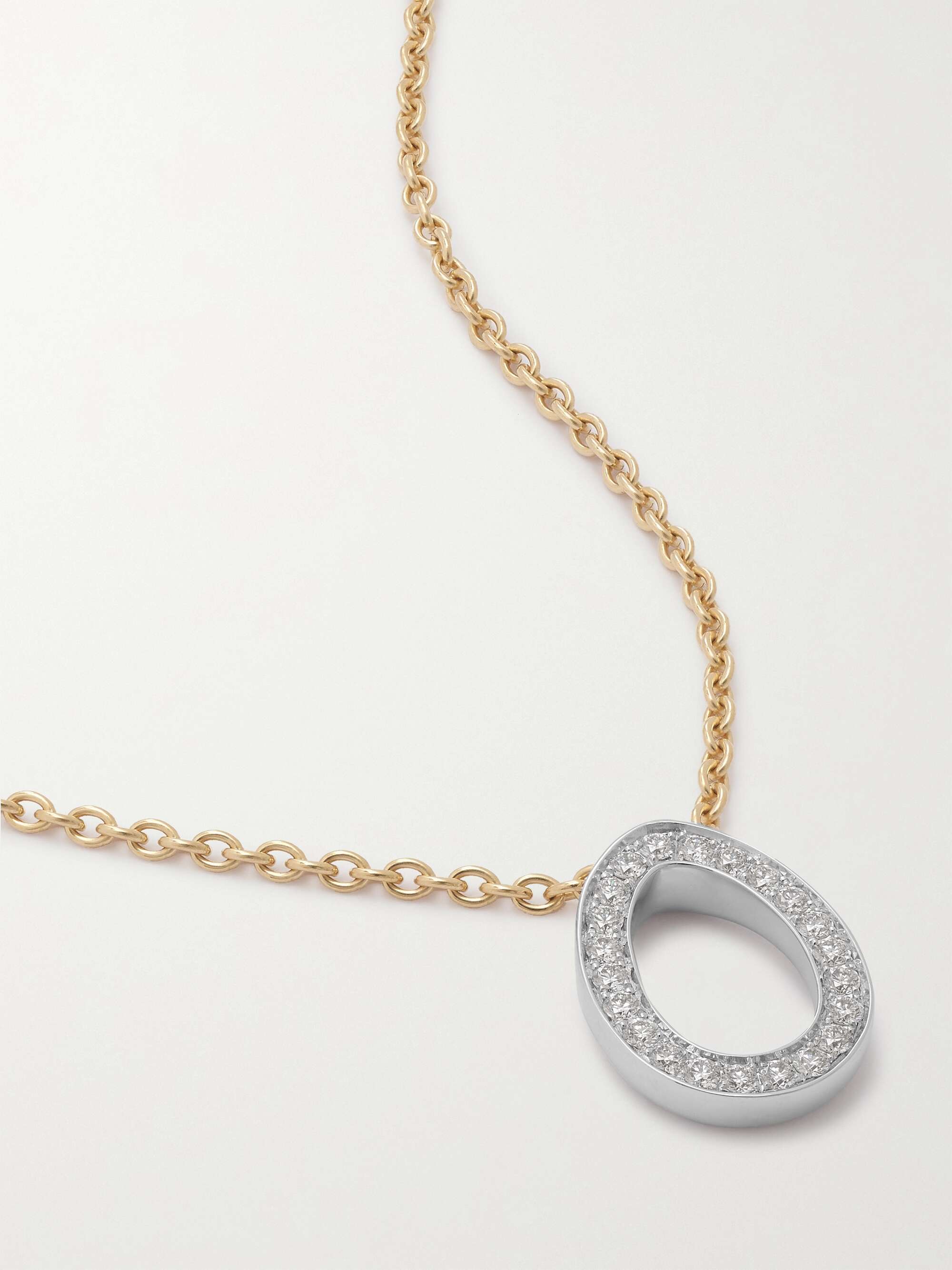 Diamond circle on sale necklace yellow gold