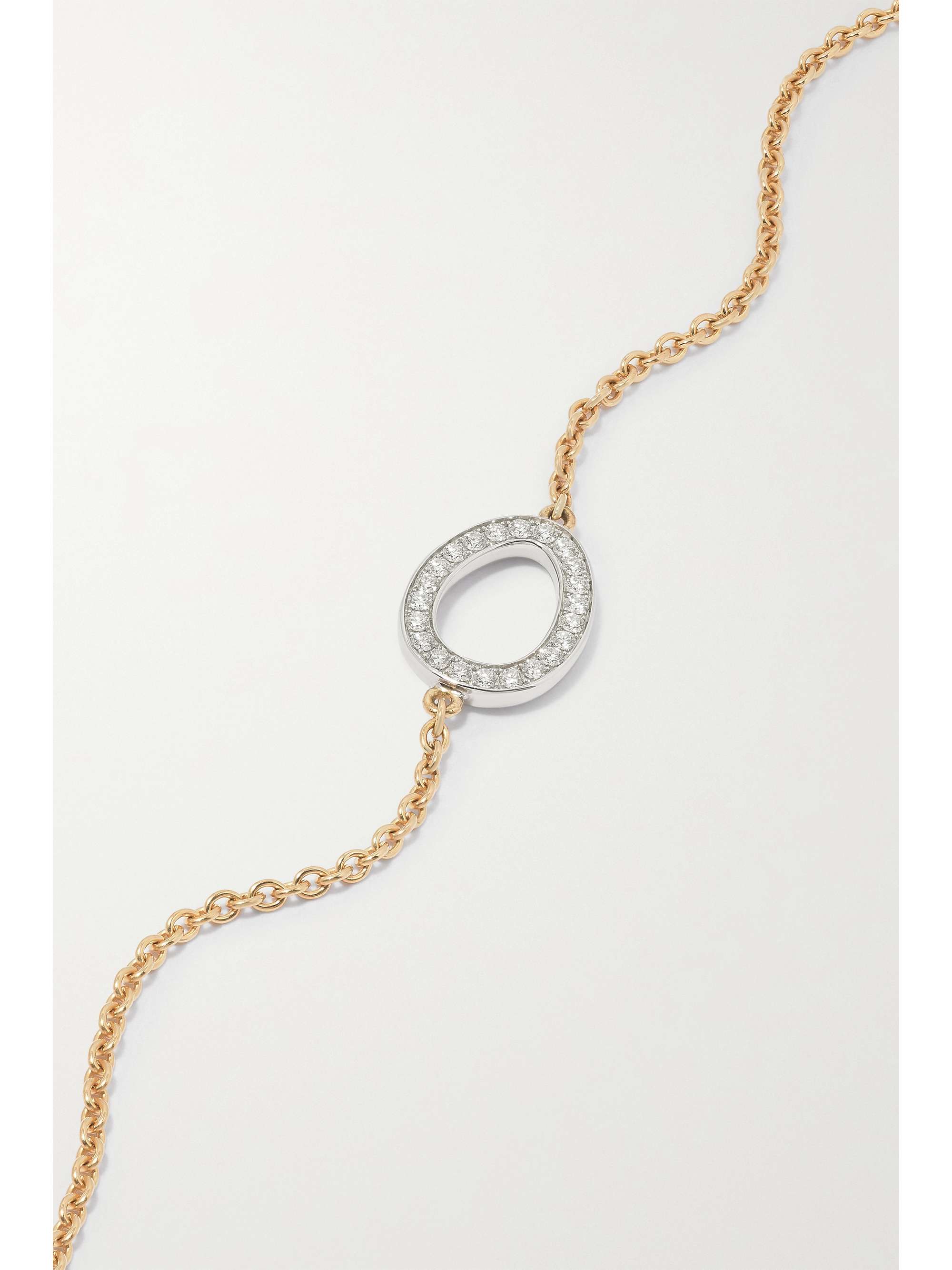 FABERGÉ Colours of Love Sasha 18-karat yellow and white gold, diamond and ruby bracelet