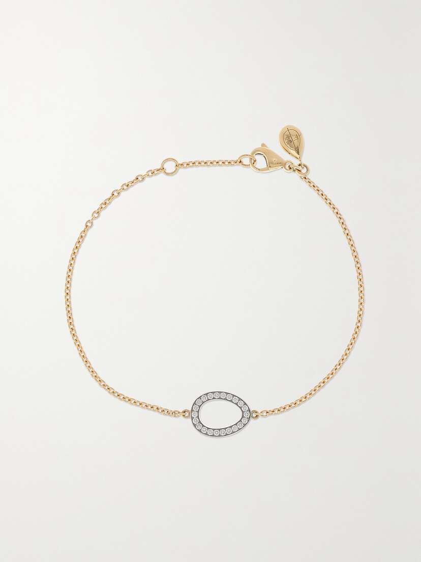 Fabergé Colours Of Love Sasha 18-karat Yellow And White Gold, Diamond And Ruby Bracelet