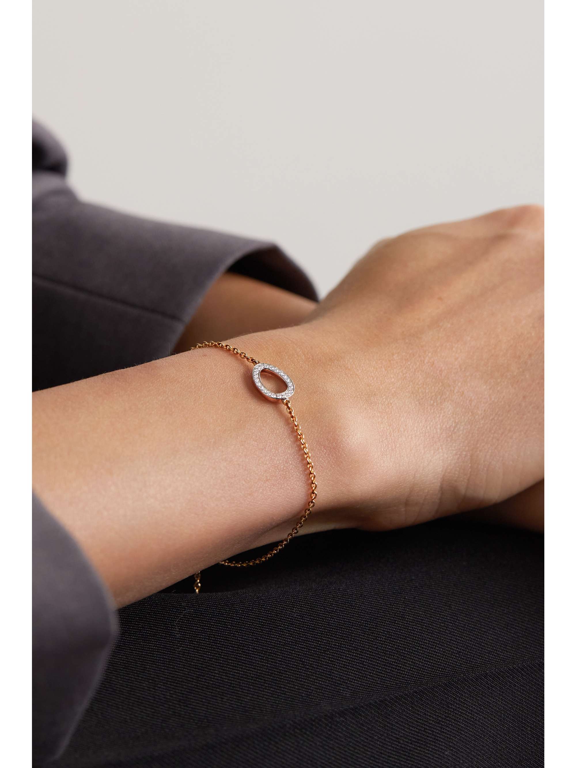 FABERGÉ Colours of Love Sasha 18-karat yellow and white gold, diamond and ruby bracelet