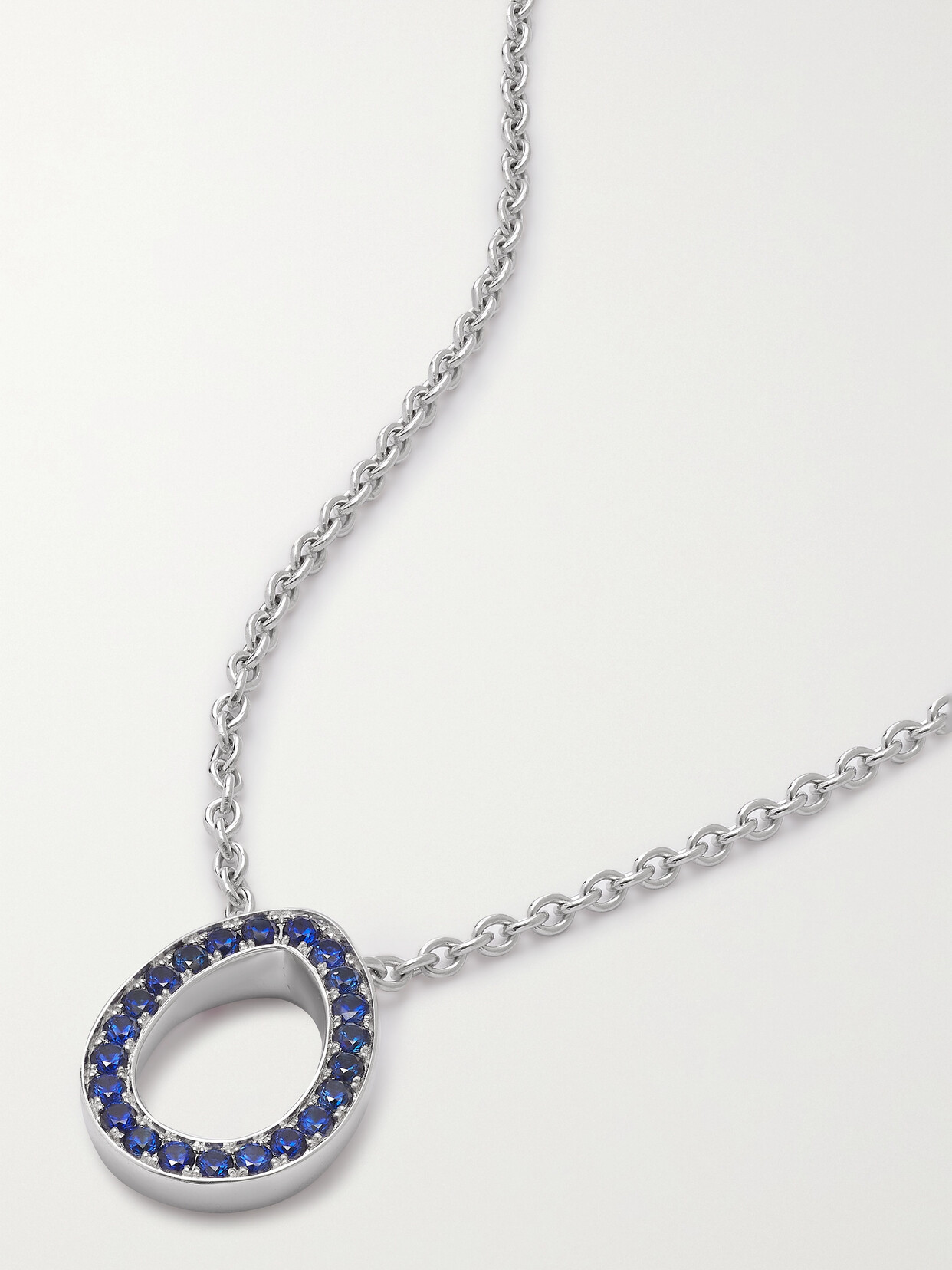 Fabergé Colours Of Love 18-karat White Gold, Sapphire And Ruby Necklace