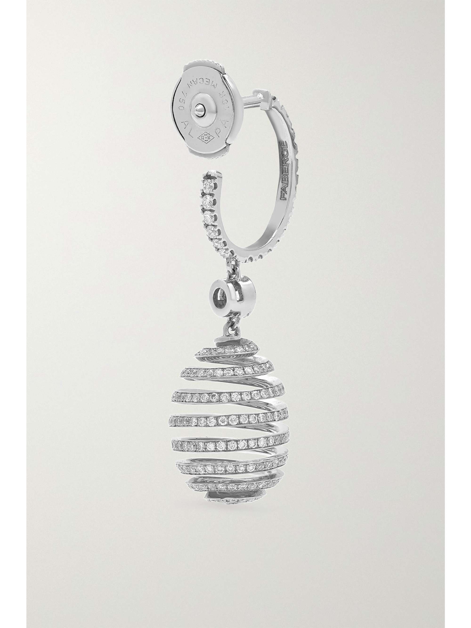 FABERGÉ Essence 18-karat gold diamond earrings