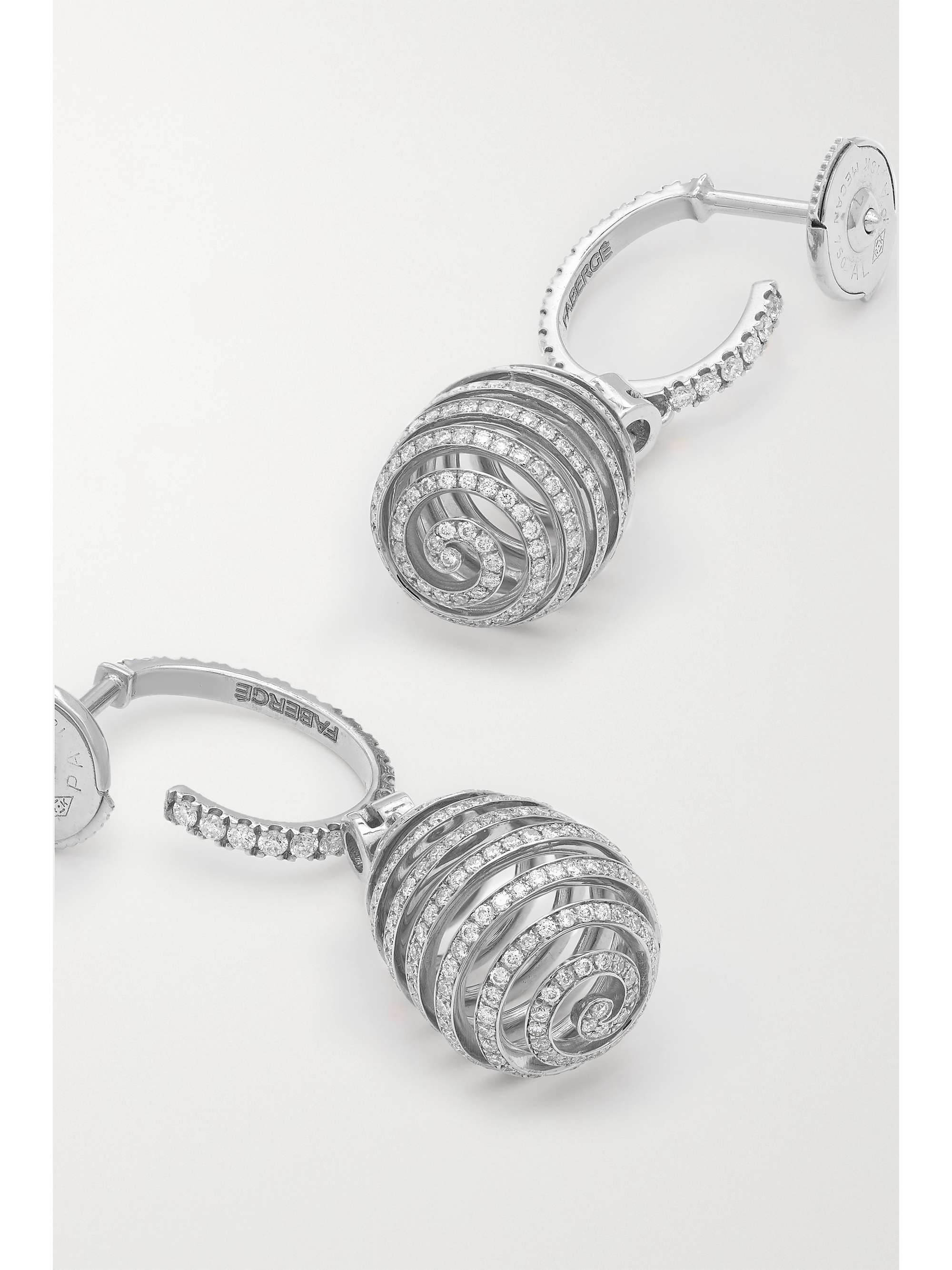 FABERGÉ Essence 18-karat gold diamond earrings