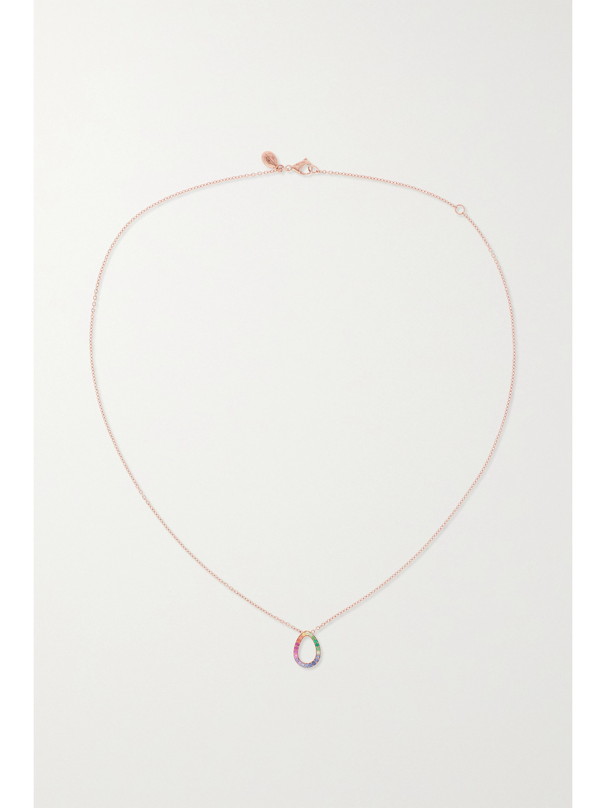 Shop Fabergé Colours Of Love 18-karat Rose Gold Multi-stone Necklace