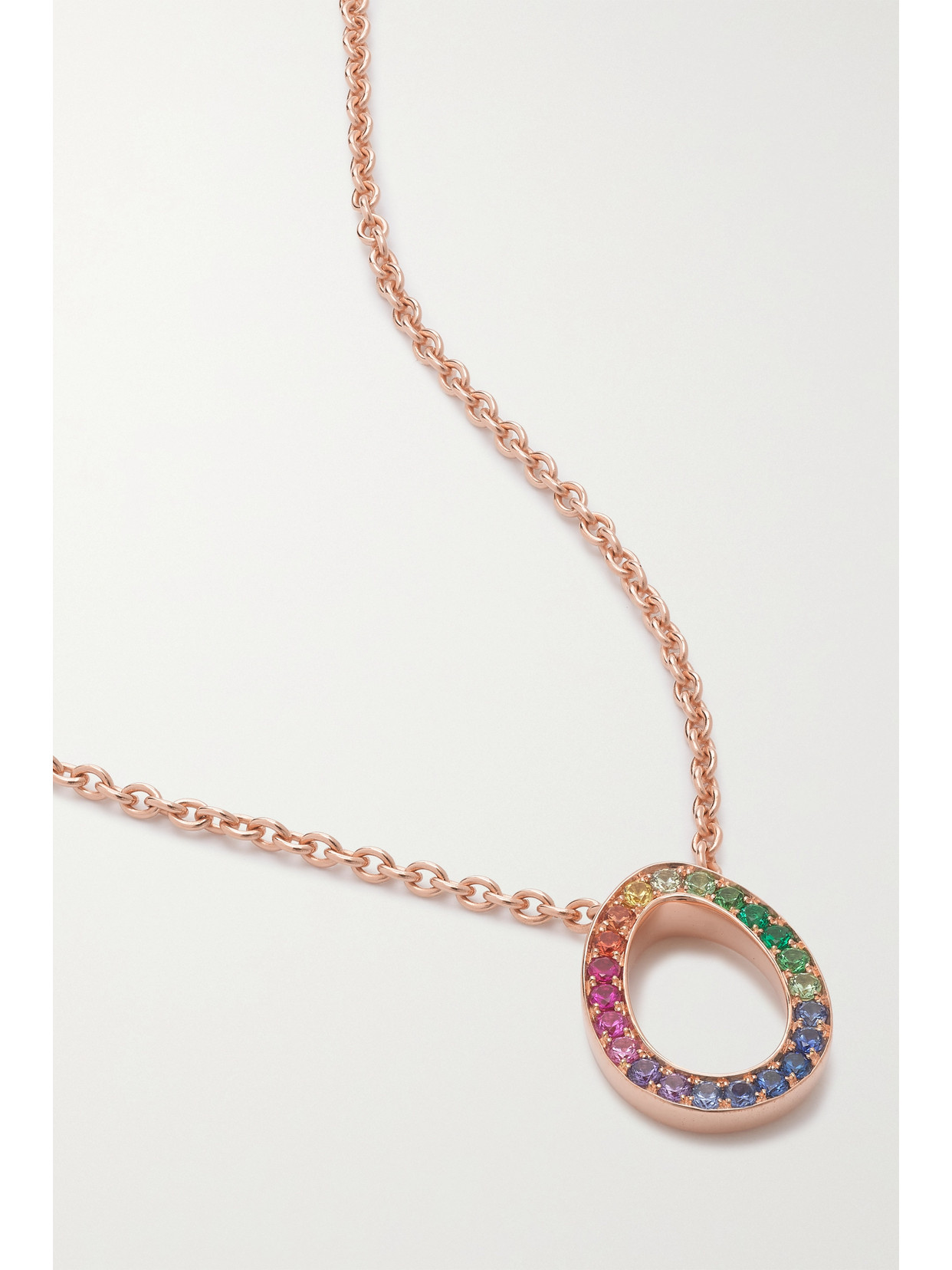 Fabergé Colours Of Love 18-karat Rose Gold Multi-stone Necklace