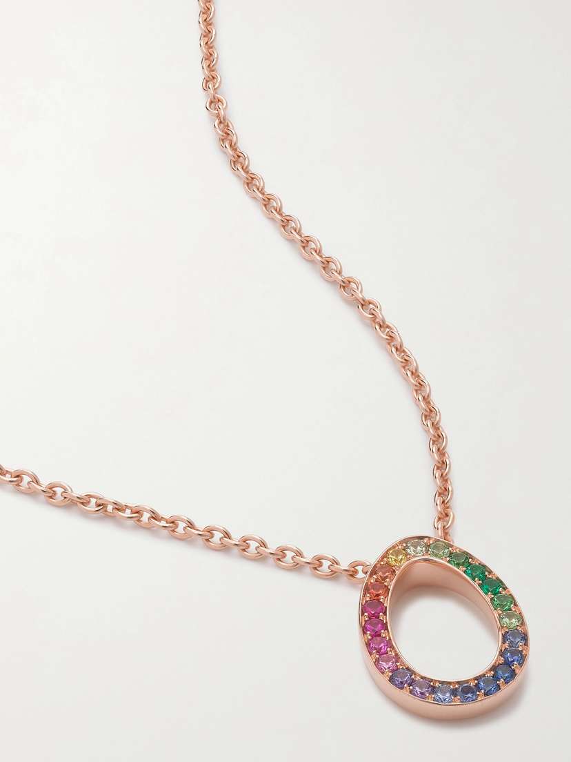 Fabergé Colours Of Love 18-karat Rose Gold Multi-stone Necklace