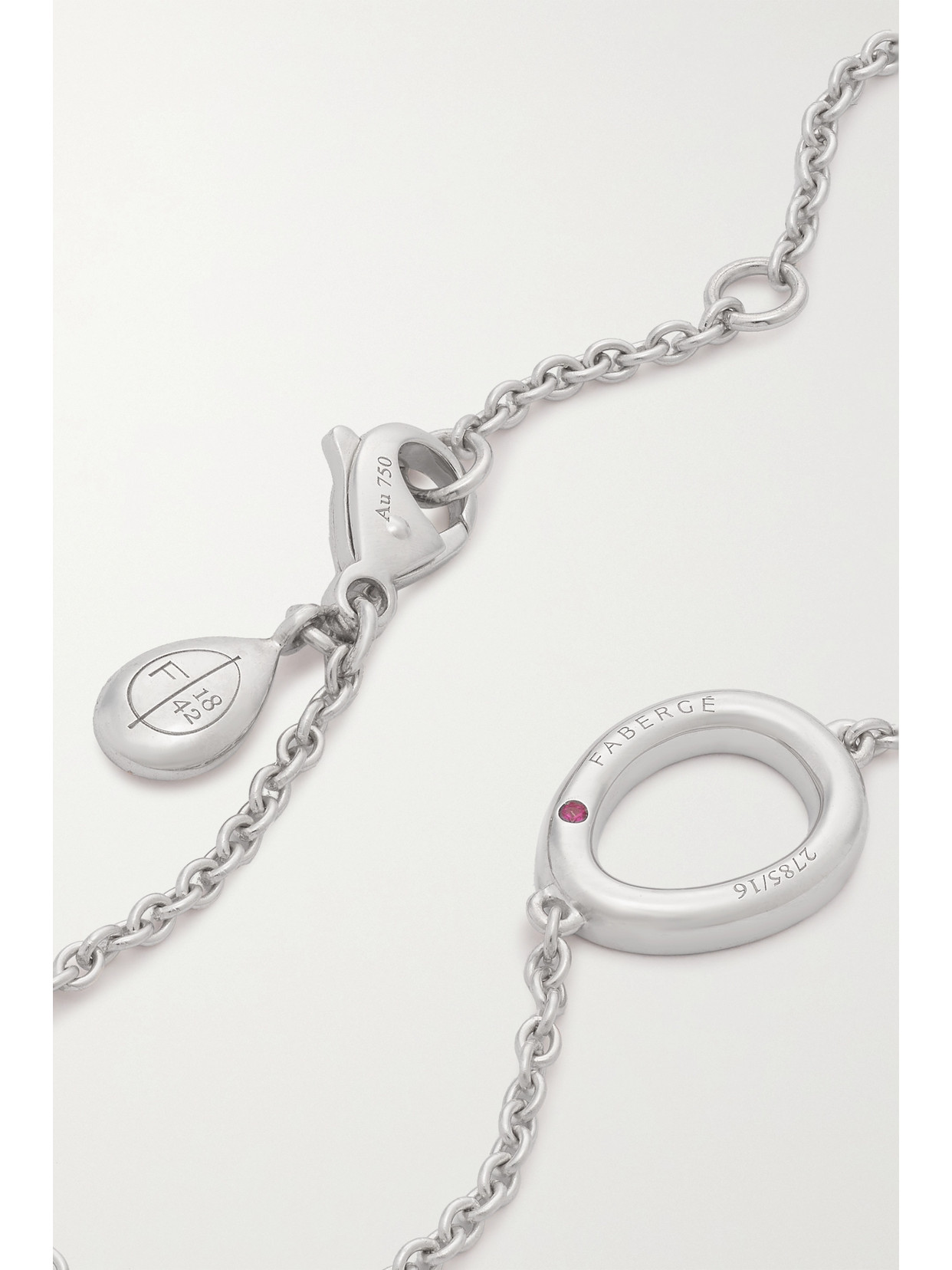 Shop Fabergé Colours Of Love 18-karat White Gold, Sapphire And Ruby Bracelet