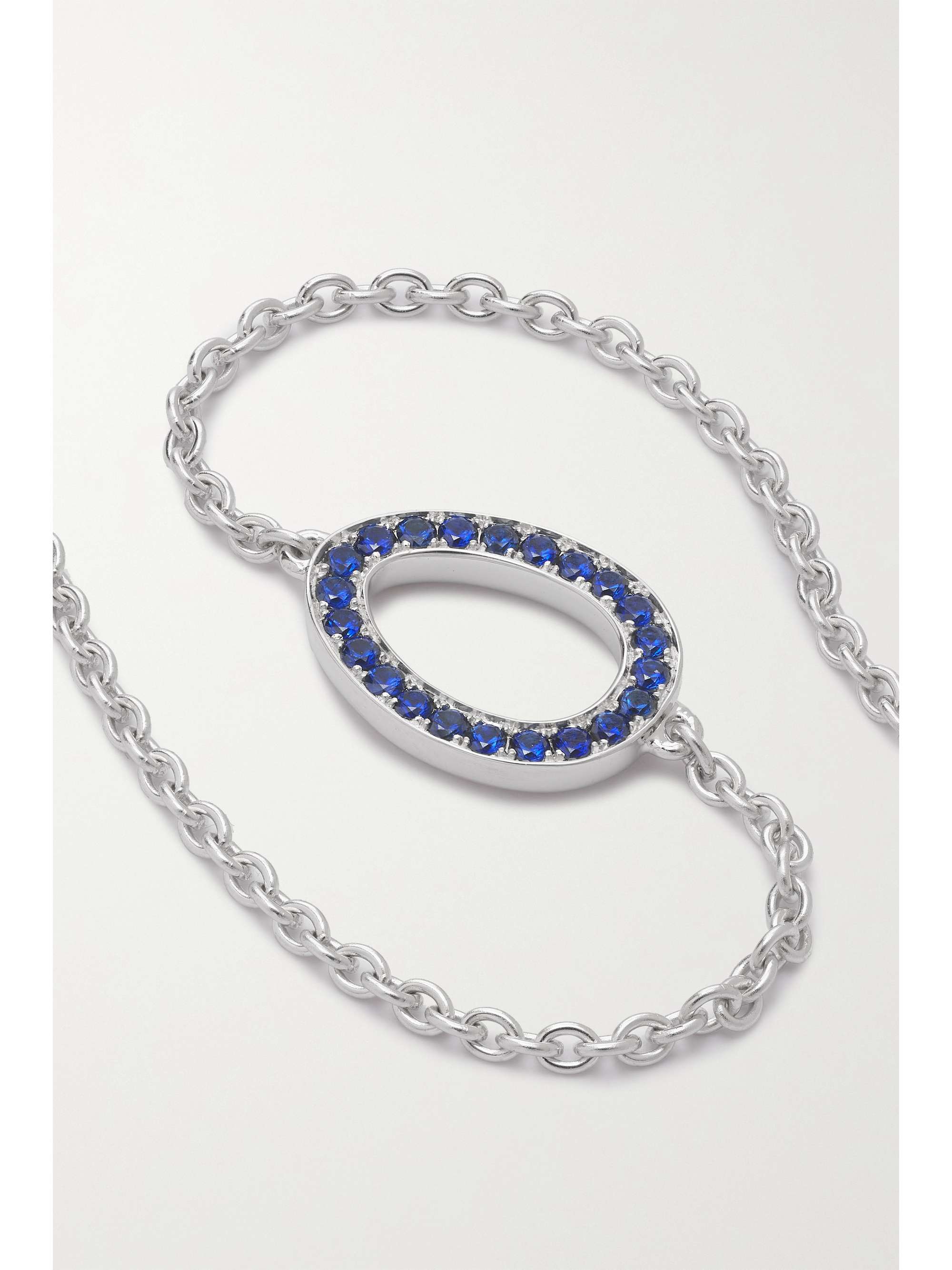 FABERGÉ Colours of Love 18-karat white gold, sapphire and ruby bracelet
