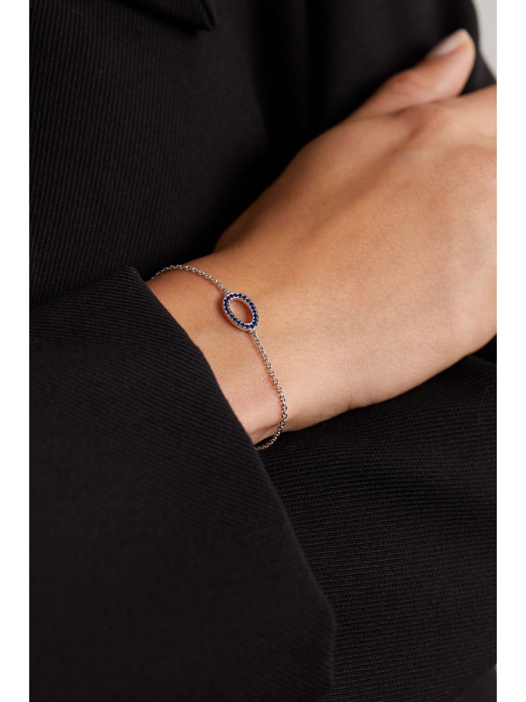 FABERGÉ Colours of Love 18-karat white gold, sapphire and ruby bracelet