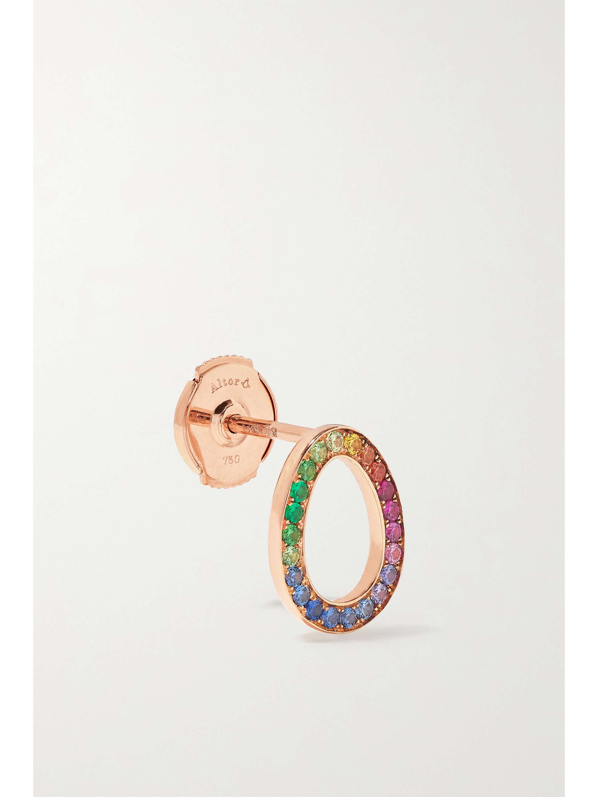 FABERGÉ Colours of Love Sasha 18-karat white gold, sapphire and ruby earrings