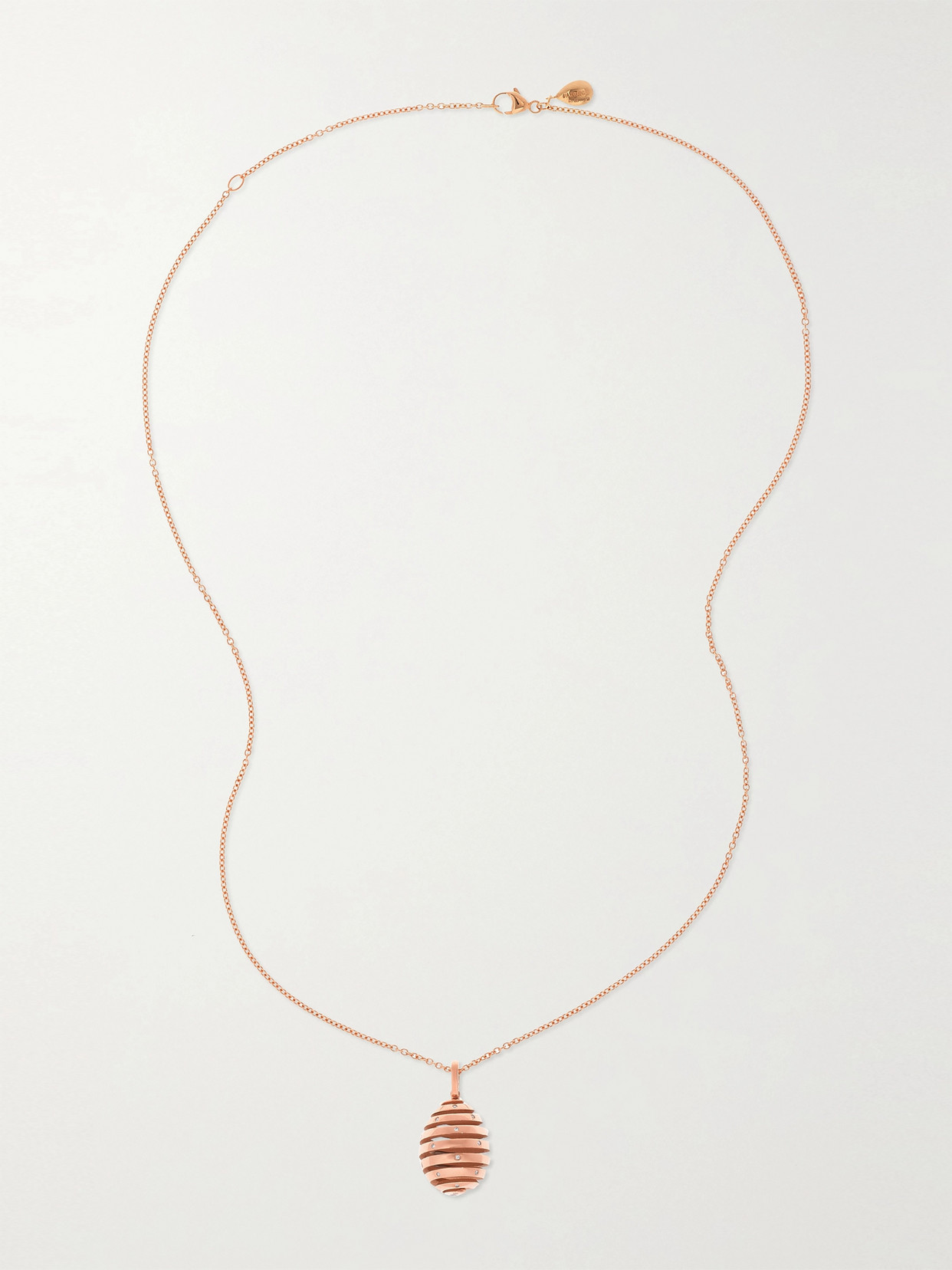 Fabergé Essence 18-karat Rose Gold, Diamond And Ruby Necklace In Gold