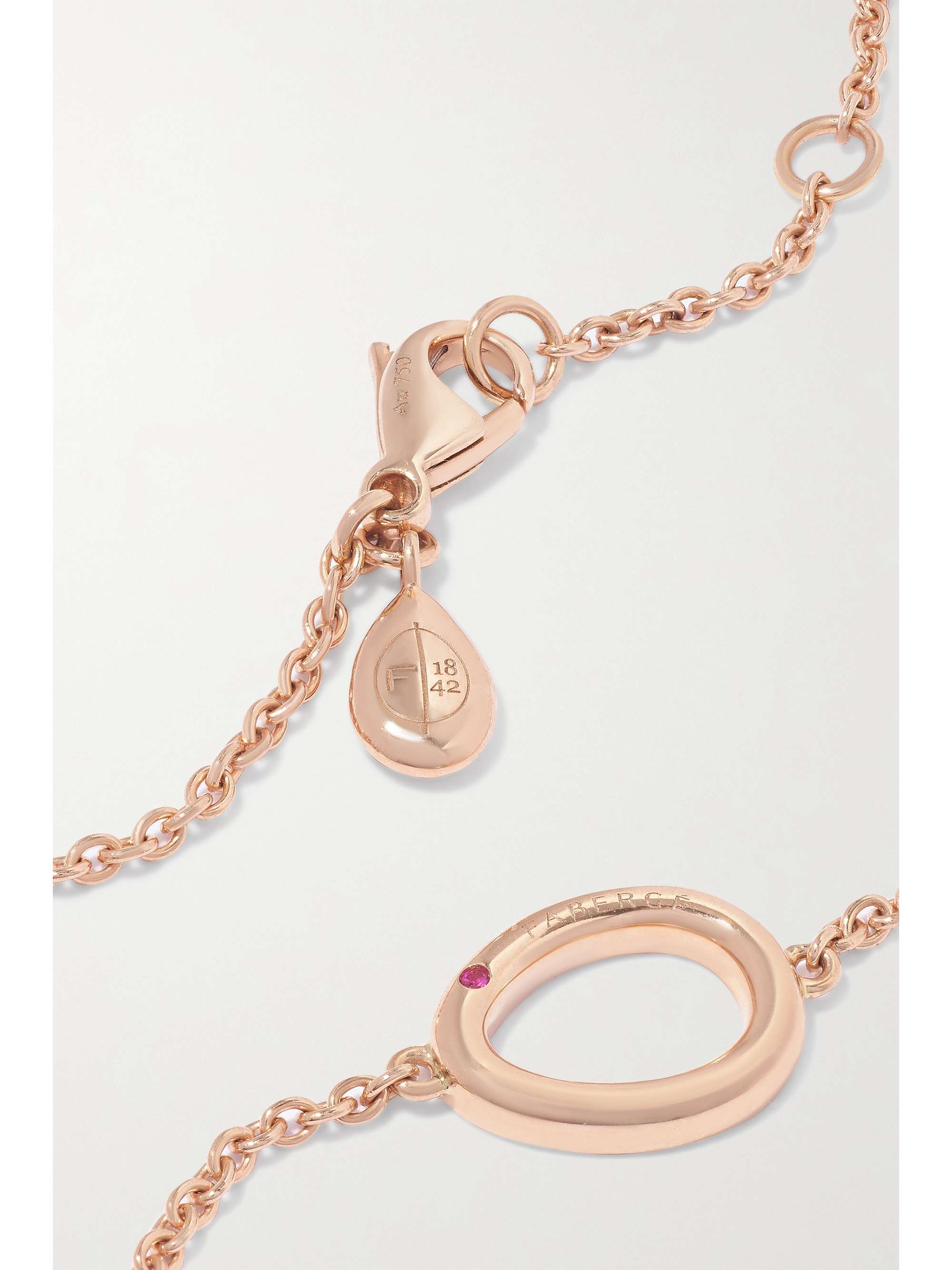 FABERGÉ Colours of Love 18-karat rose gold multi-stone bracelet
