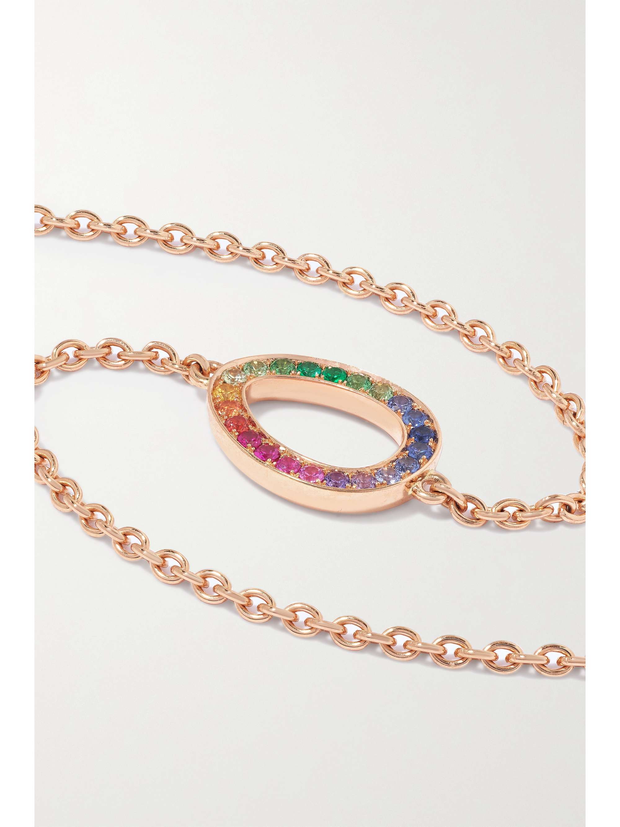 FABERGÉ Colours of Love 18-karat rose gold multi-stone bracelet
