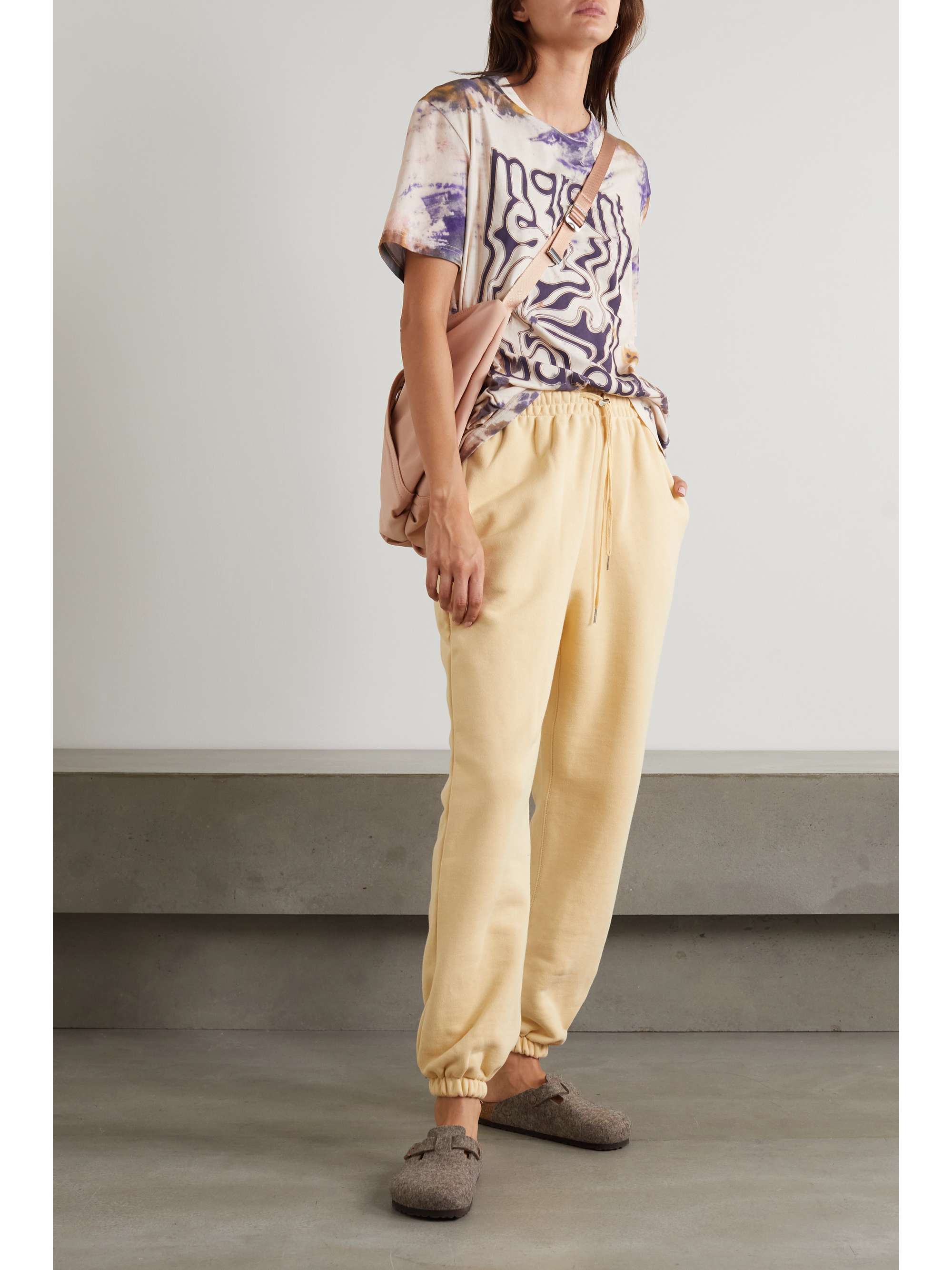 Cream Edwige printed tie-dyed cotton 