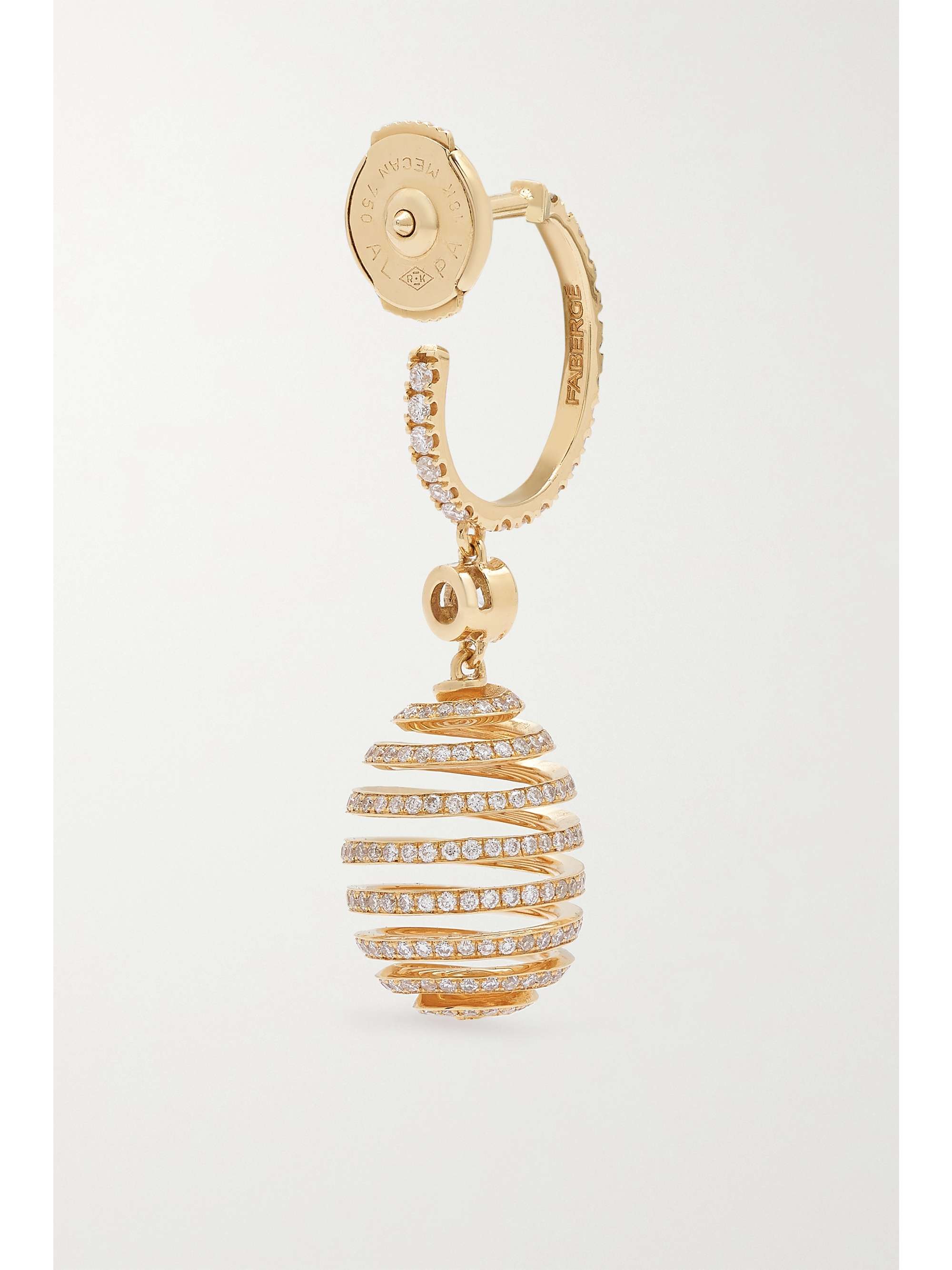 FABERGÉ Essence 18-karat gold diamond earrings