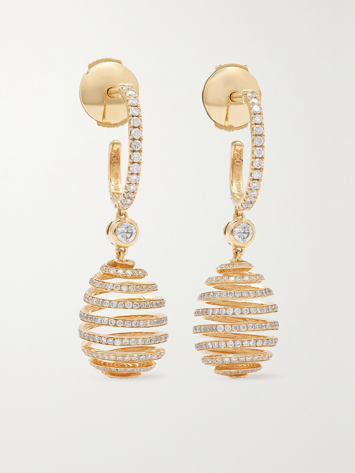 Fabergé Essence 18-karat Gold Diamond Earrings