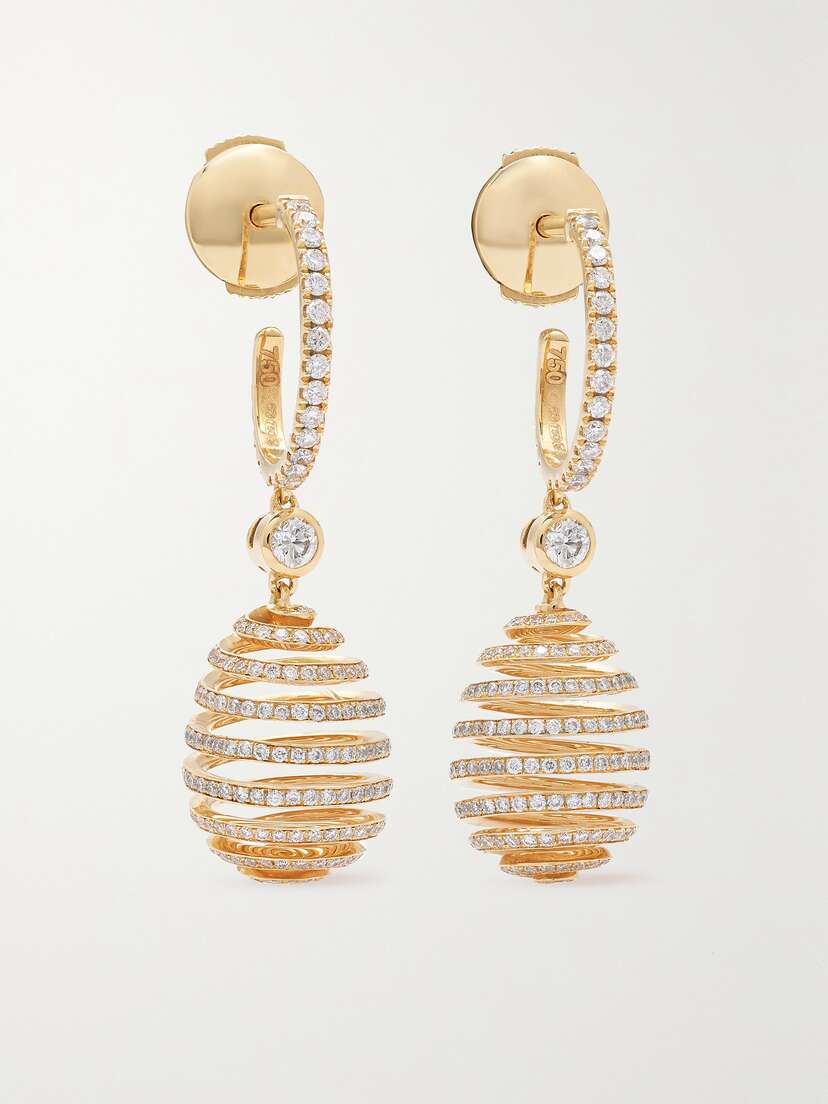 Fabergé Essence 18-karat Gold Diamond Earrings