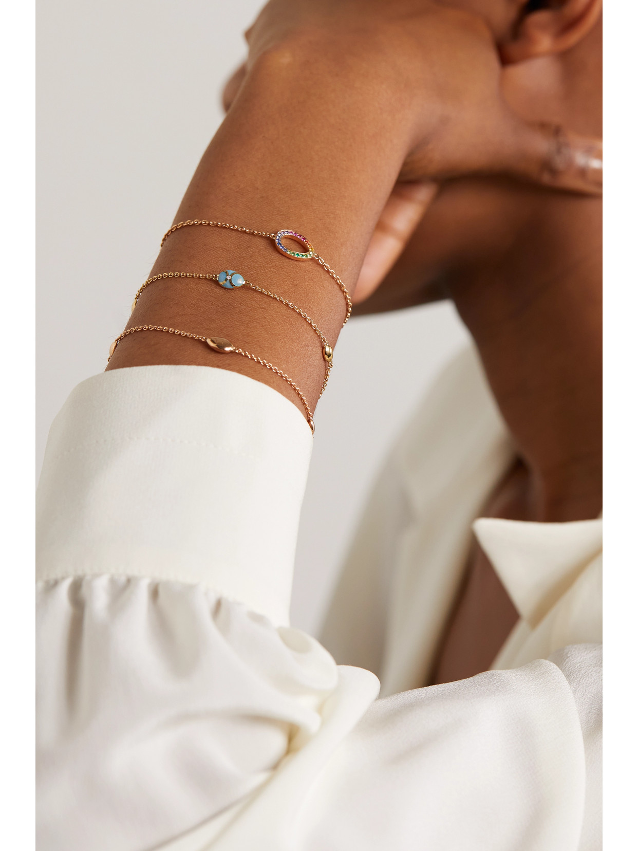 Fabergé Heritage 18-karat Gold, Enamel And Diamond Bracelet In Gold