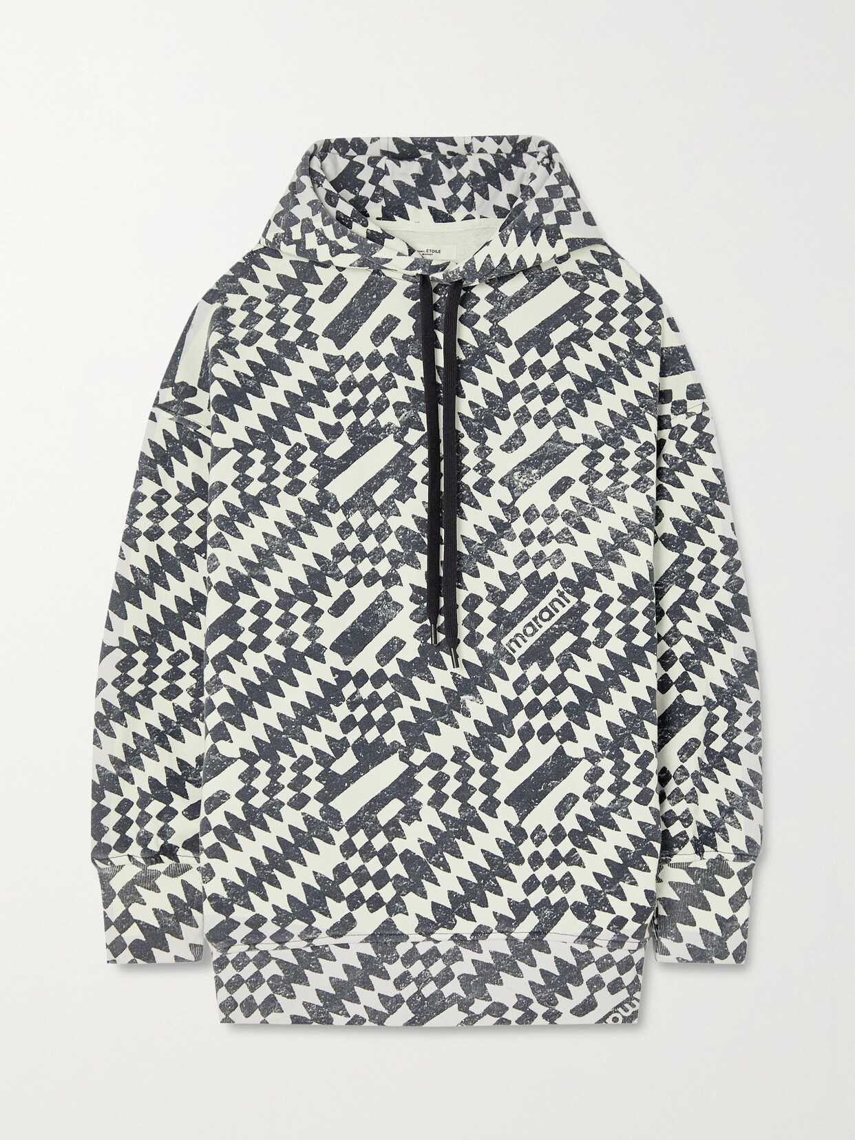 ISABEL MARANT ÉTOILE MALDY OVERSIZED PRINTED COTTON-BLEND JERSEY HOODIE