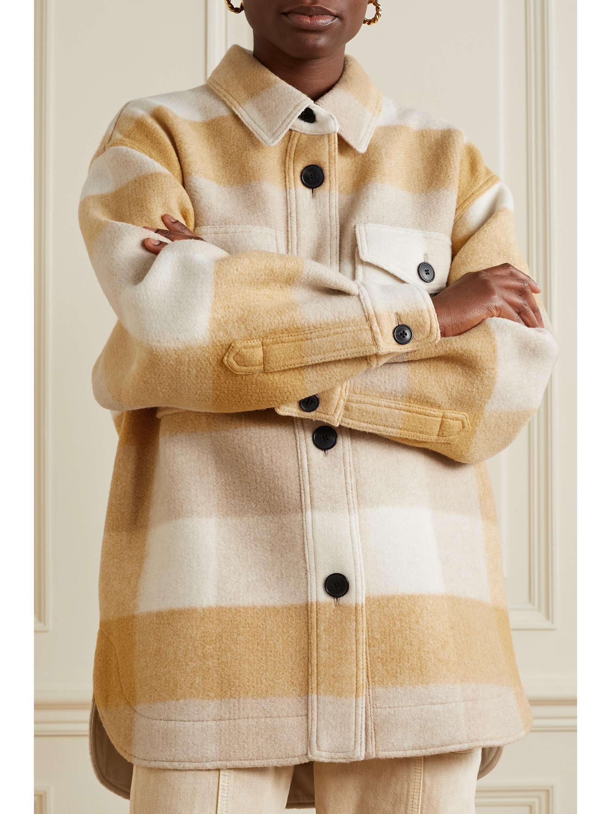 MARANT ÉTOILE Harveli checked flannel jacket