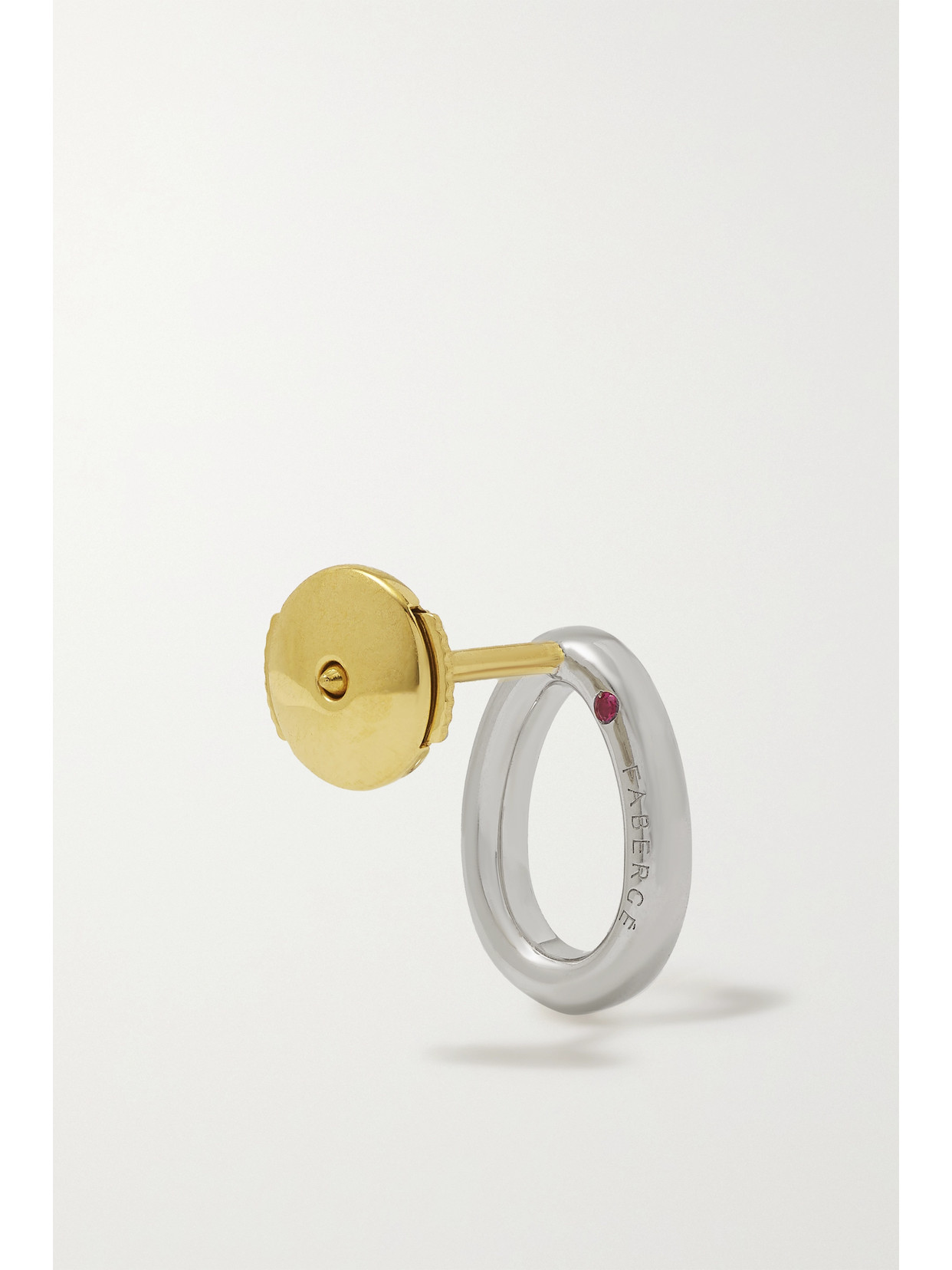 Fabergé Colours Of Love Sasha 18-karat White Gold, Diamond And Ruby Earrings In Gold