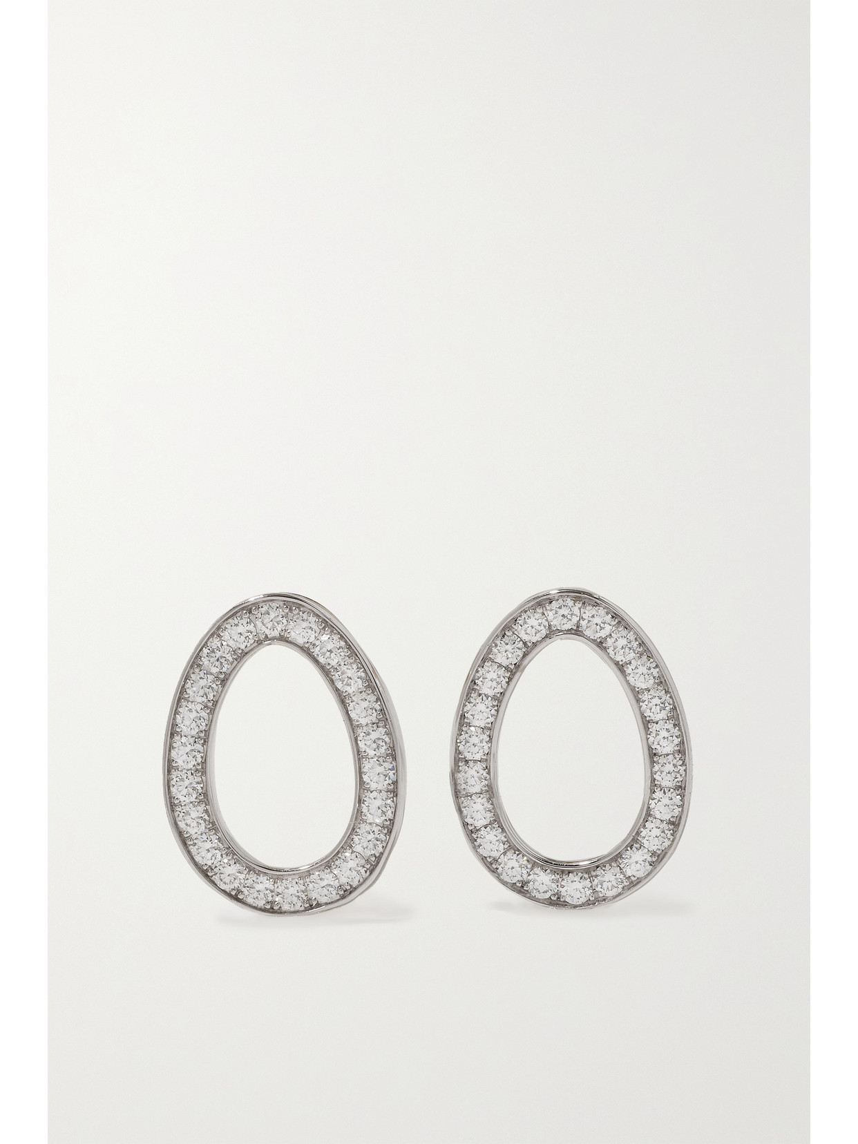 Fabergé Colours Of Love Sasha 18-karat White Gold, Diamond And Ruby Earrings In Gold