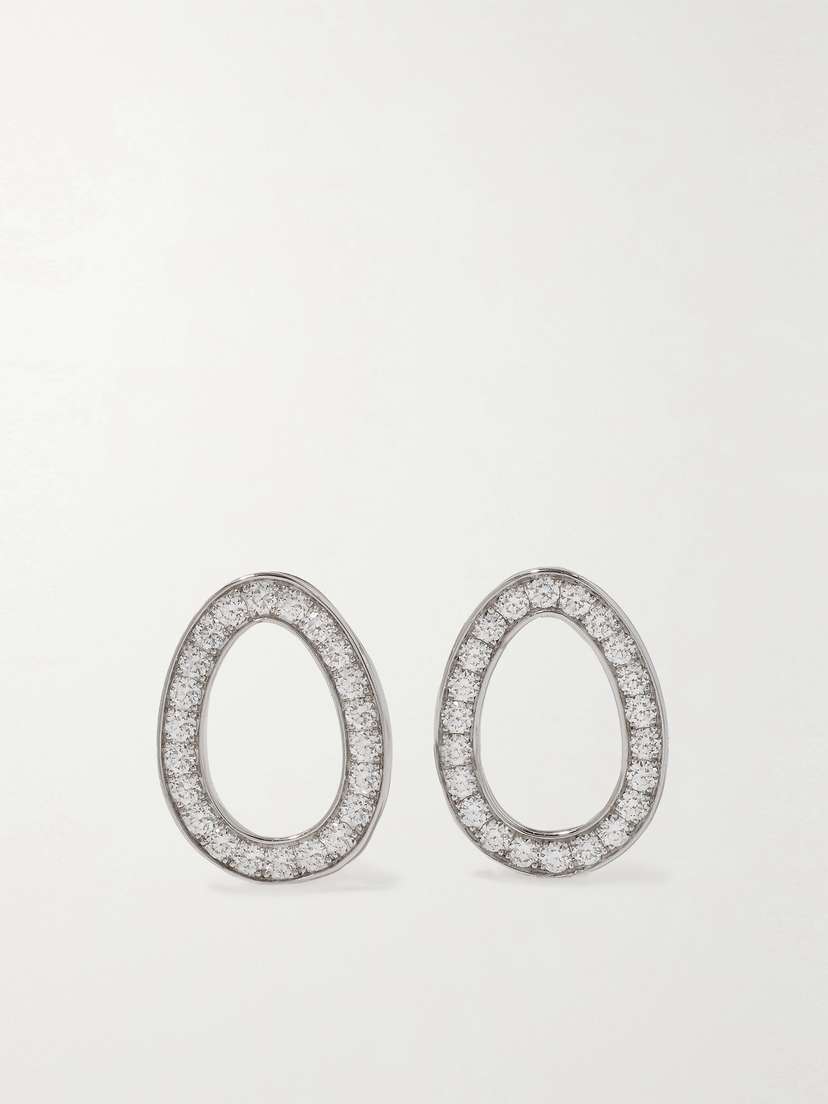 Fabergé Colours Of Love Sasha 18-karat White Gold, Diamond And Ruby Earrings