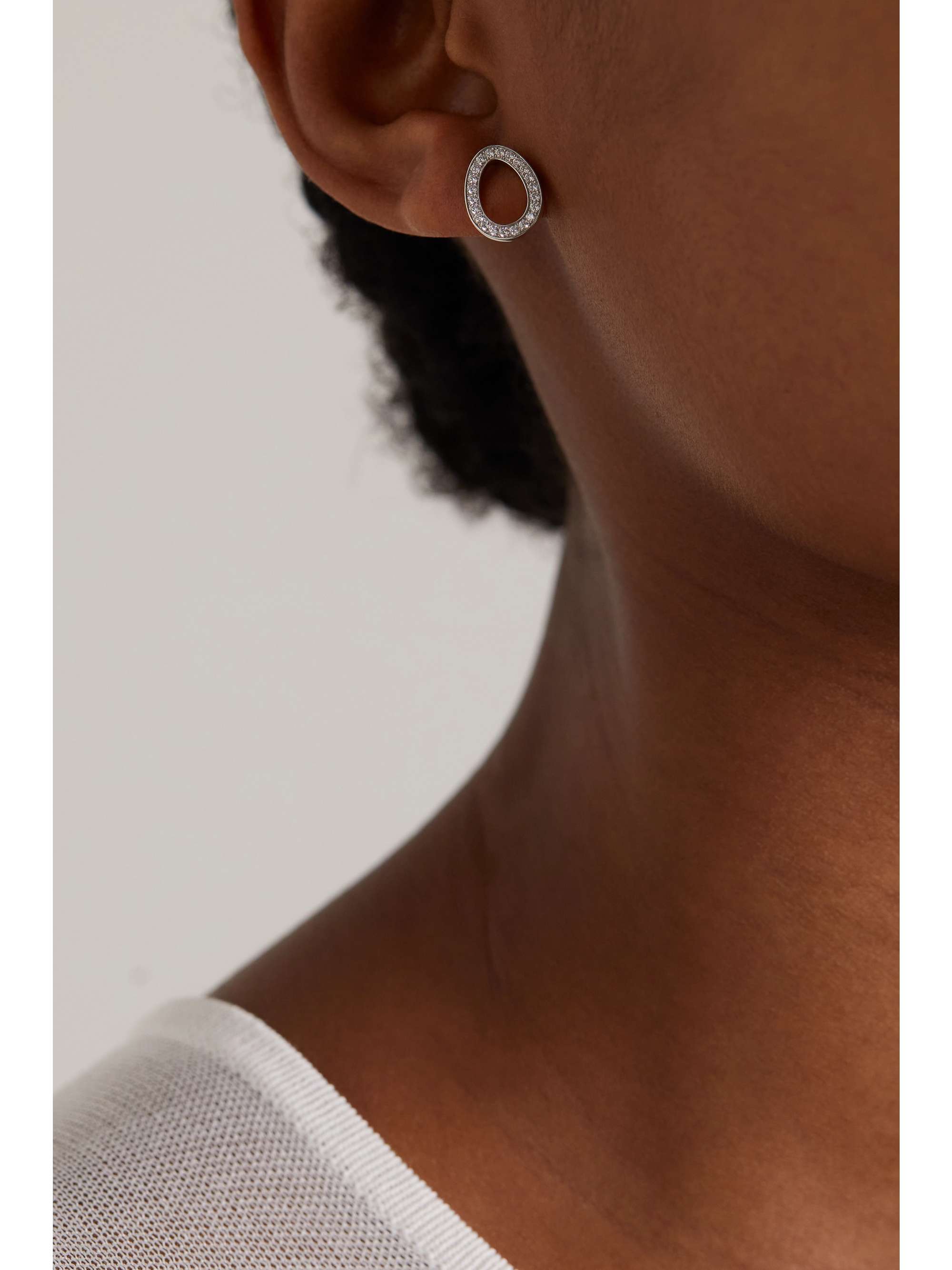 FABERGÉ Colours of Love Sasha 18-karat white gold, sapphire and ruby earrings