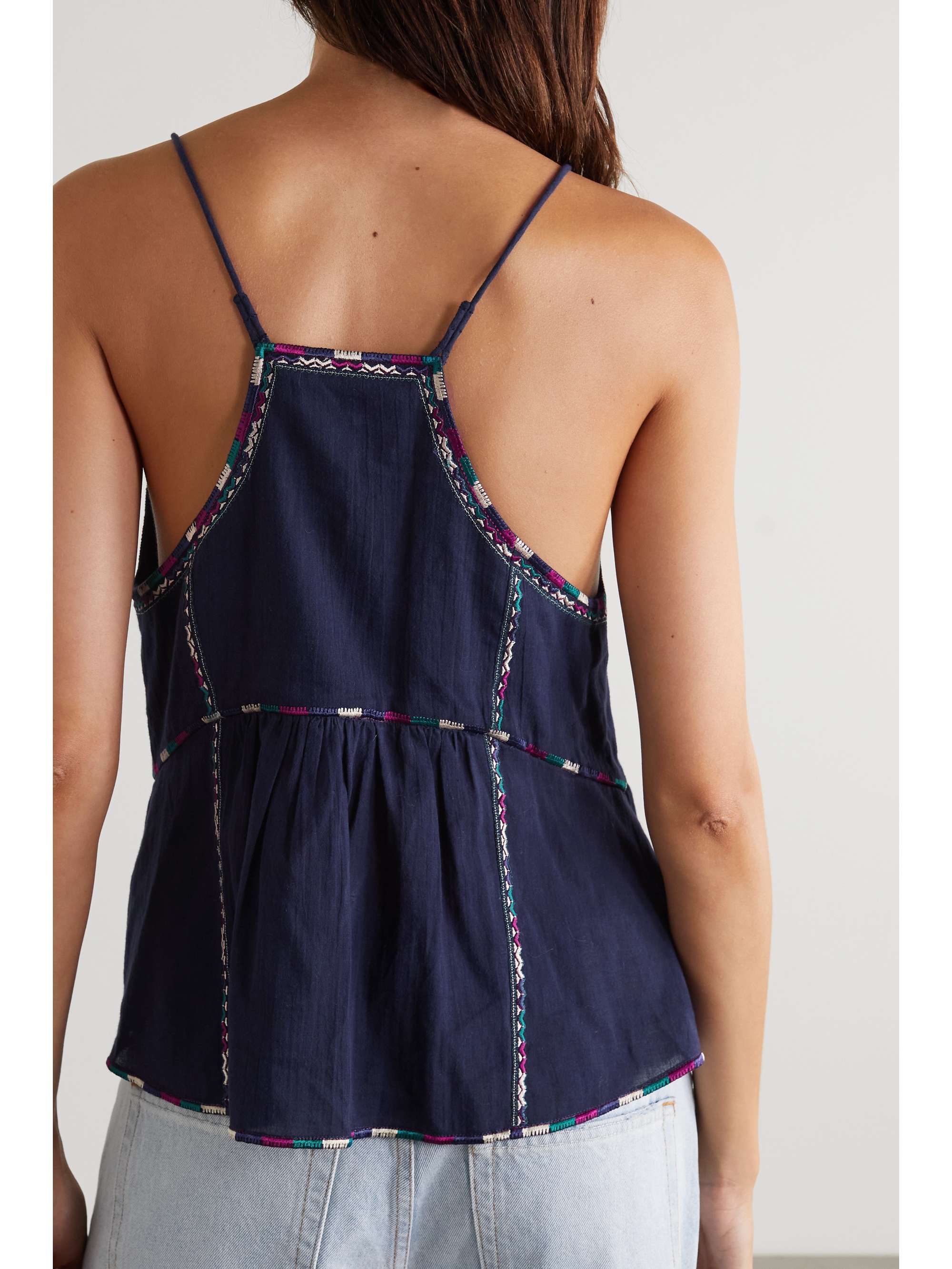 Francesca embroidered cotton-voile camisole Francesca embroidered cotton-voile camisole