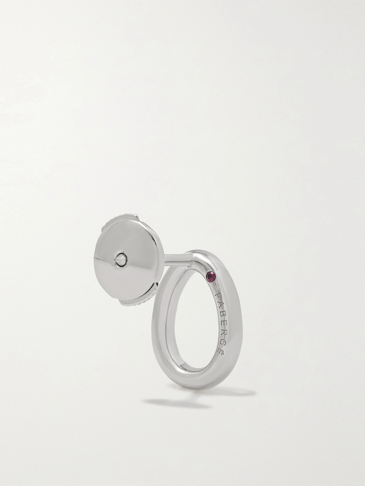 Fabergé Colours Of Love Sasha 18-karat White Gold, Sapphire And Ruby Earrings In Gold