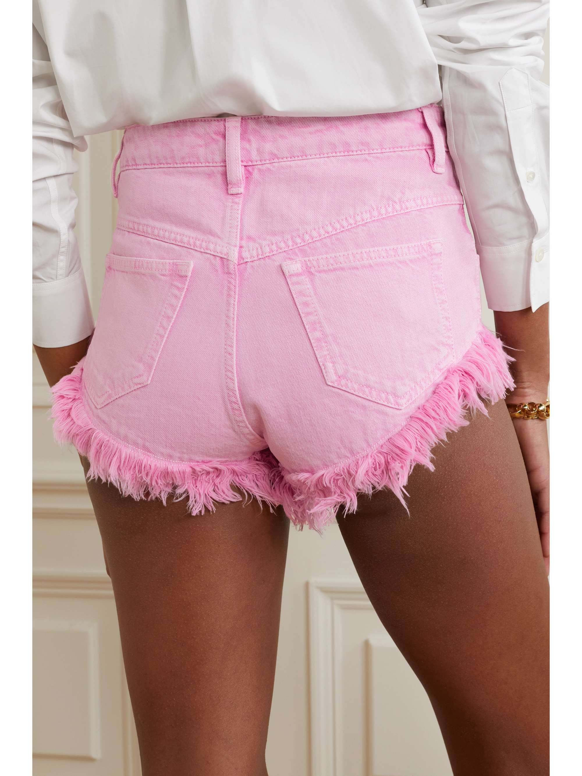 MARANT ÉTOILE Eneidao frayed denim shorts