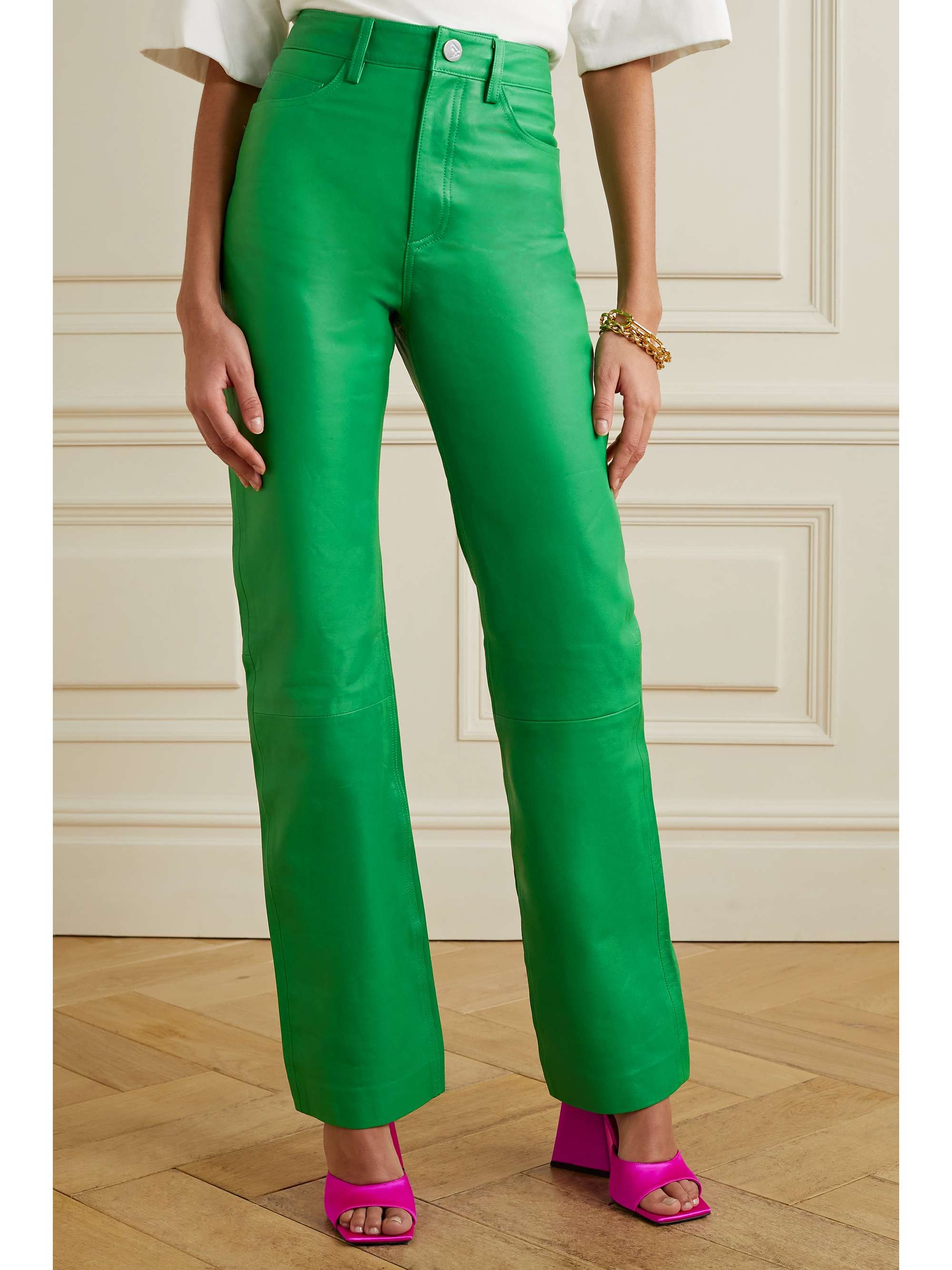 REMAIN BIRGER CHRISTENSEN Lynn leather straight-leg pants