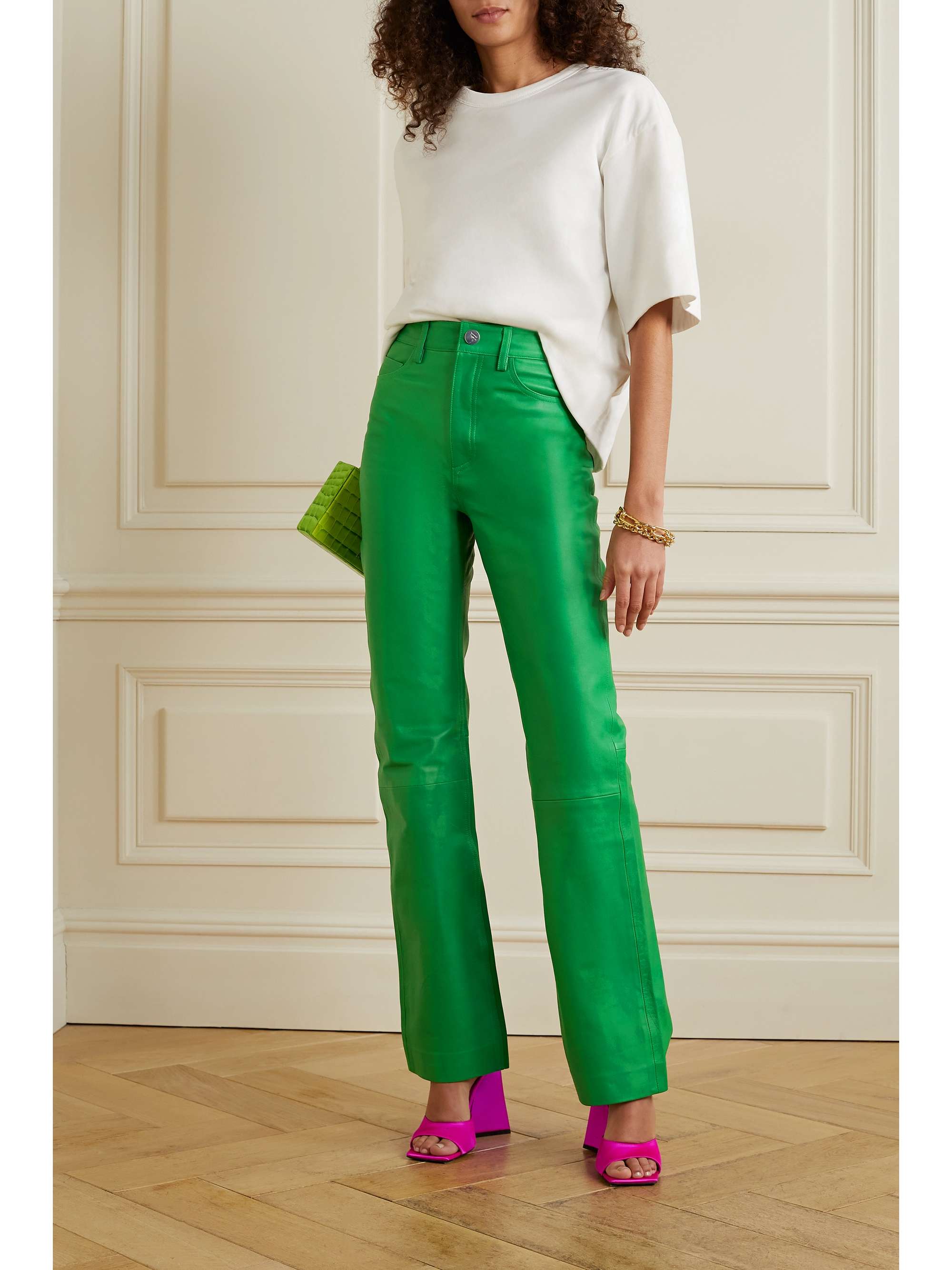 REMAIN BIRGER CHRISTENSEN Lynn leather straight-leg pants