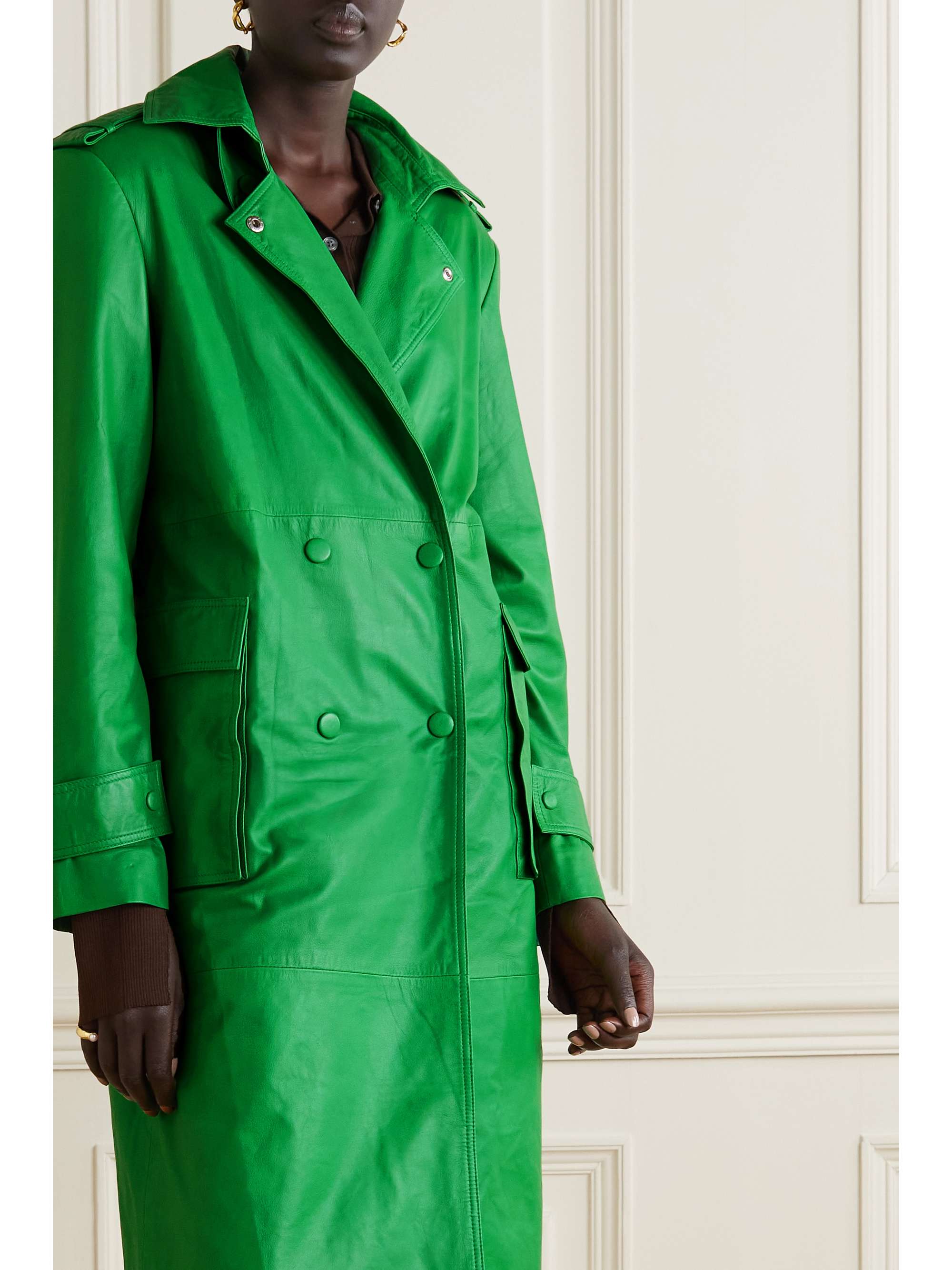 REMAIN BIRGER CHRISTENSEN Pirene double-breasted leather jacket