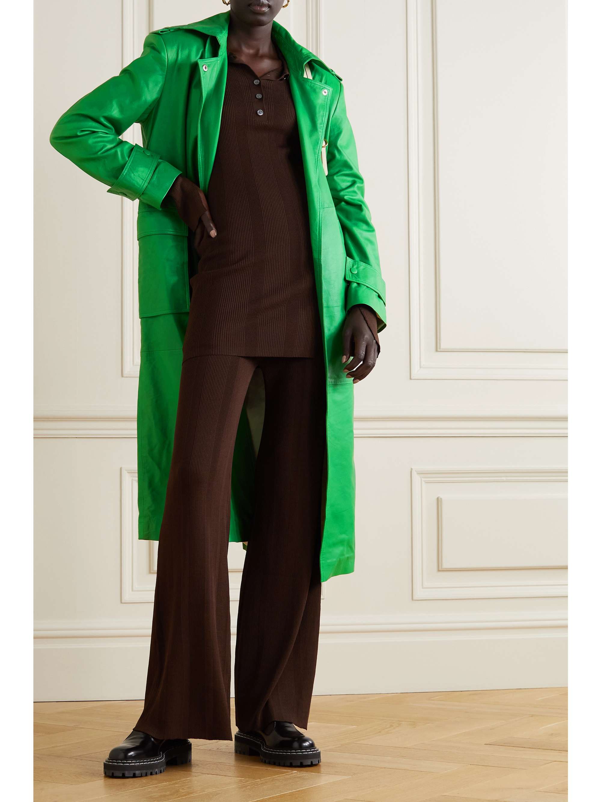 REMAIN BIRGER CHRISTENSEN Pirene double-breasted leather jacket