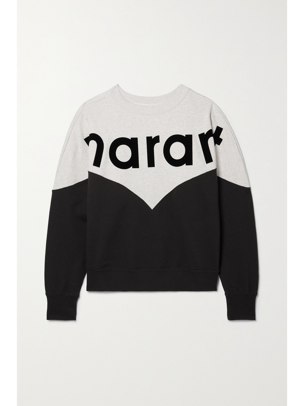 Isabel Marant Étoile Isabel Marant Etoile Women Two-tone Cotton Blend Houston Sweatshirt In Black