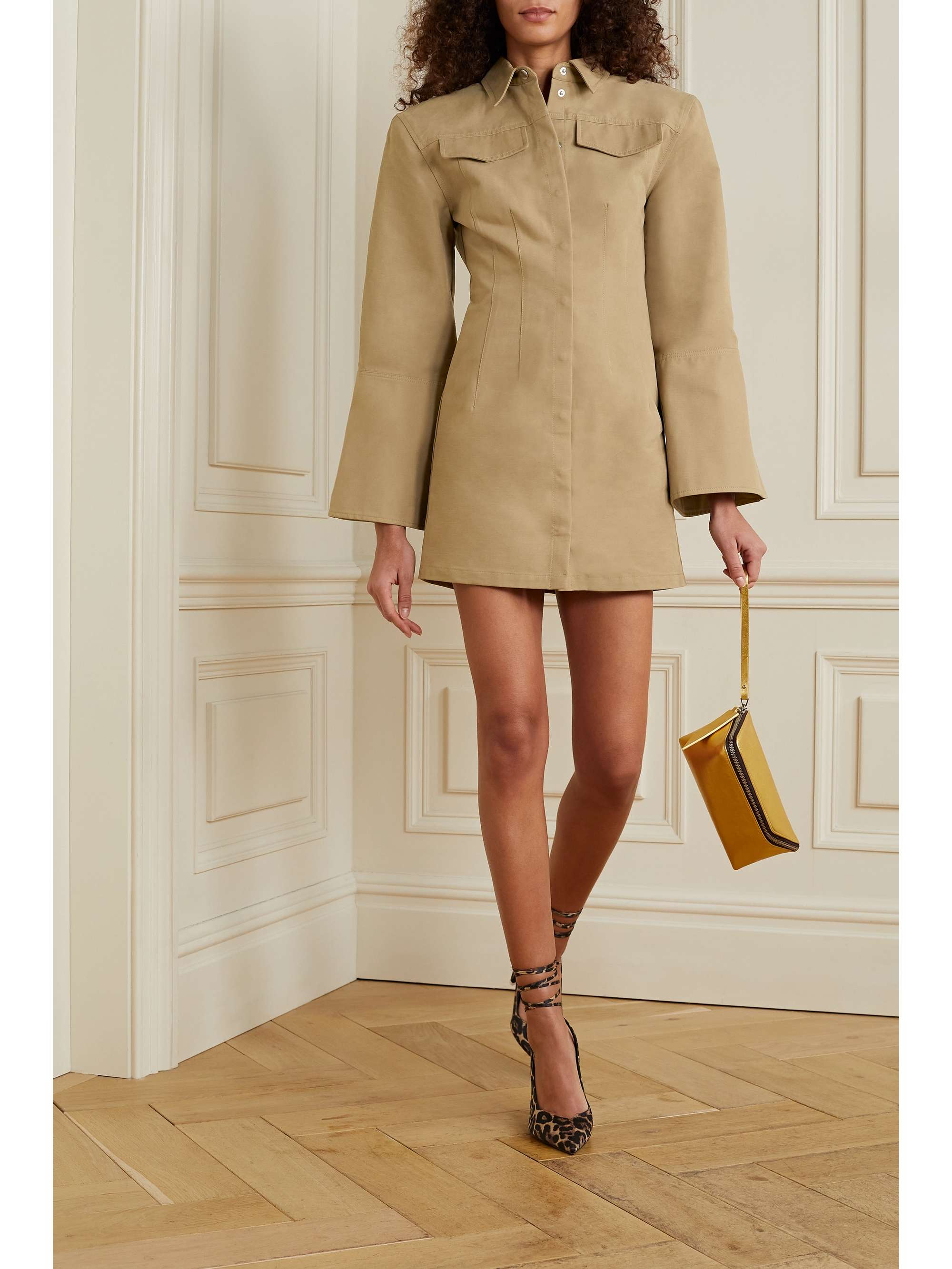 Beige Sherry organic cotton mini dress 