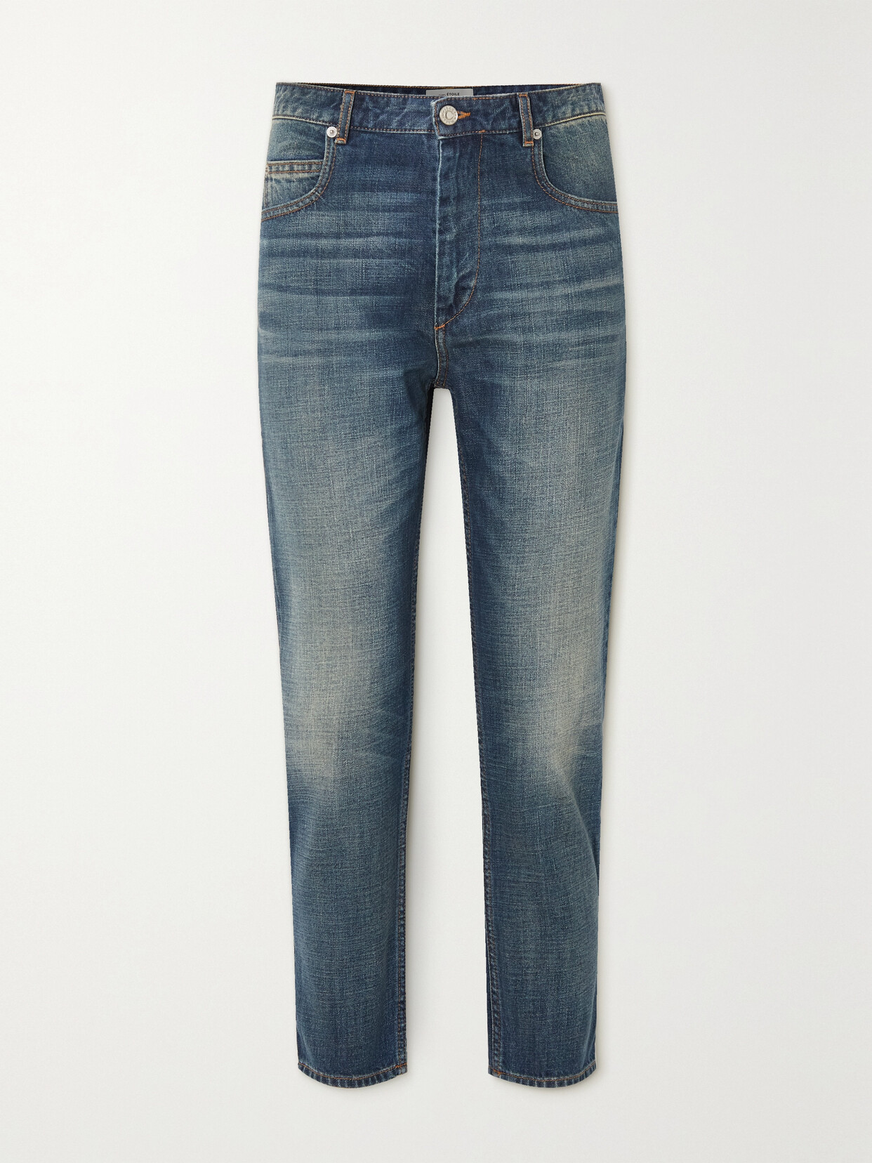 Marant Étoile Neasr Cropped High-rise Slim-leg Jeans - Blue