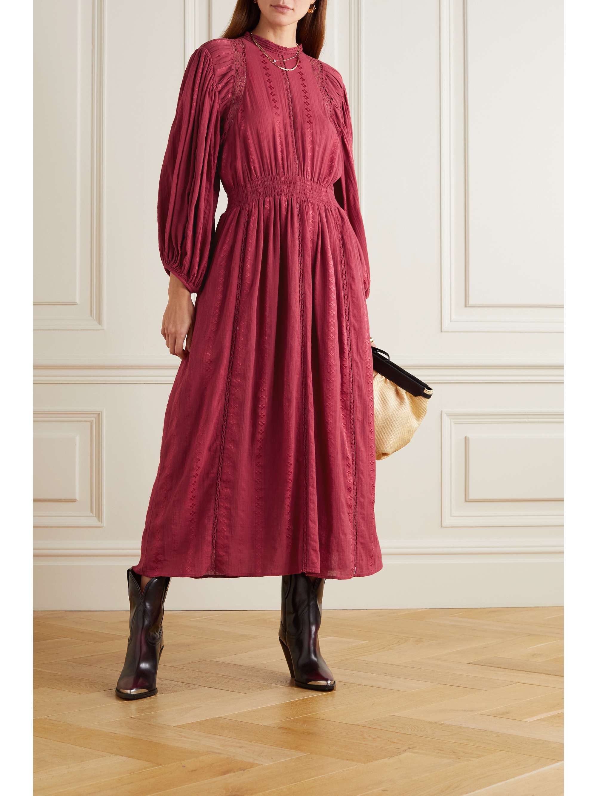 isabel marant etoile embroidered dress