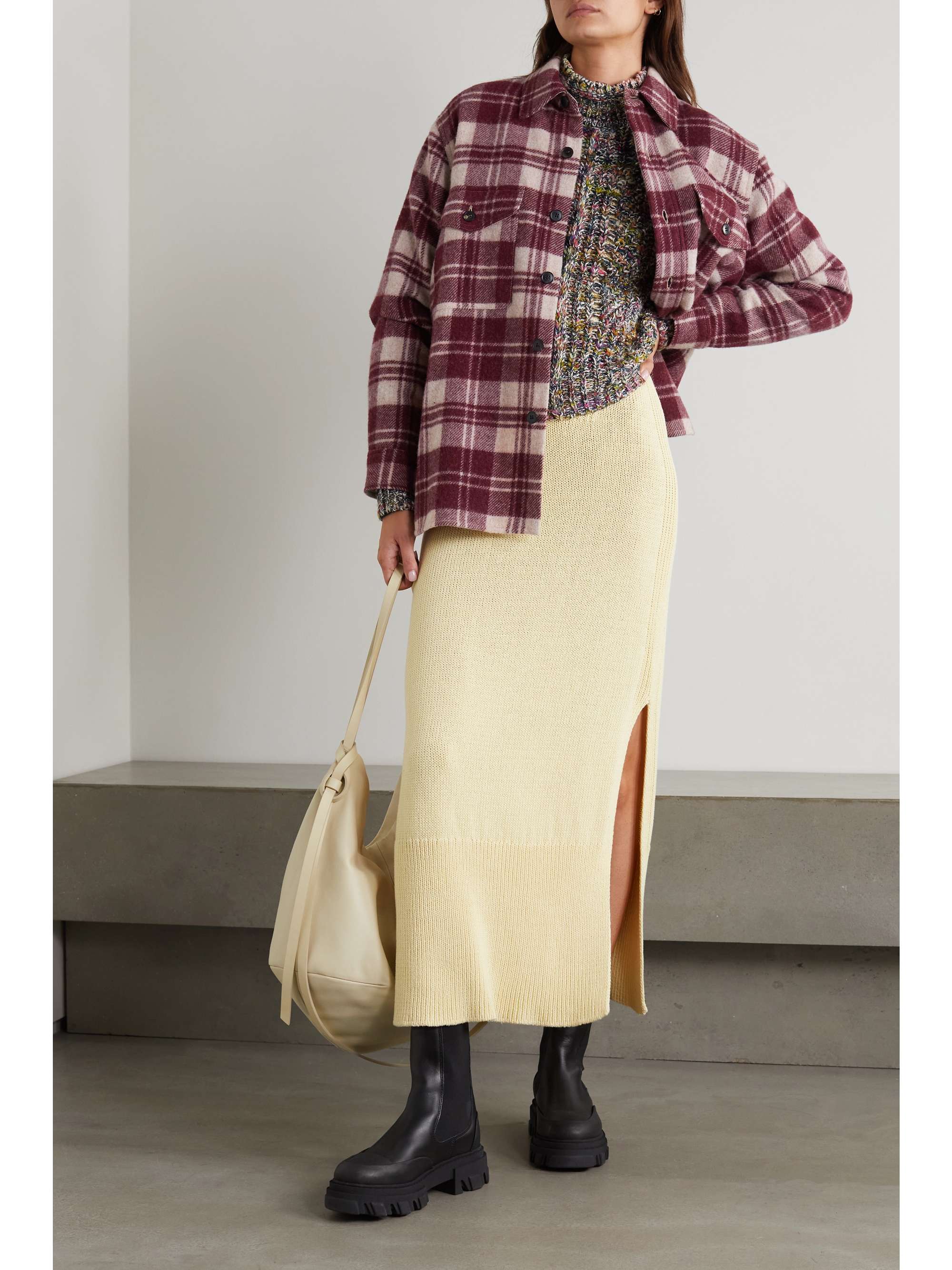 oversized checkered jacket