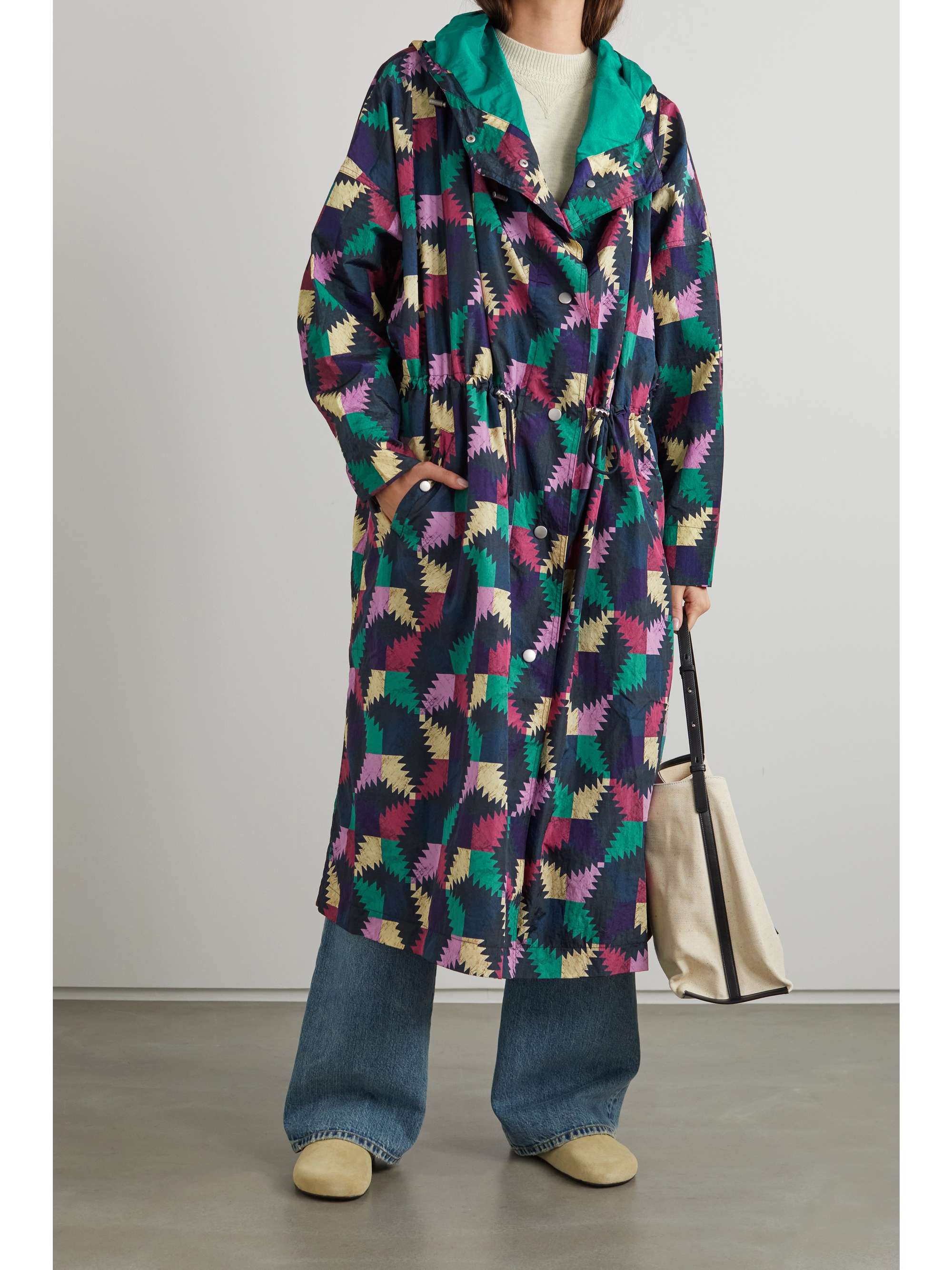 MARANT ÉTOILE Munao hooded printed shell raincoat