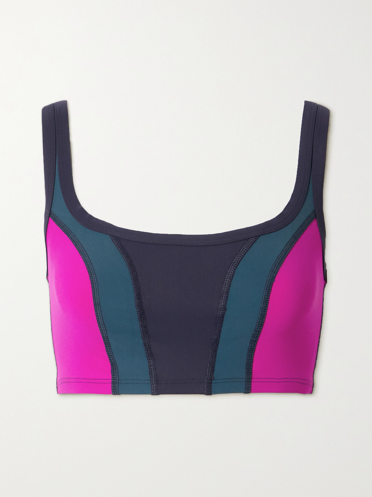 Isabel Marant Étoile Taceyo Color-block Stretch-jersey Sports Bra In Black